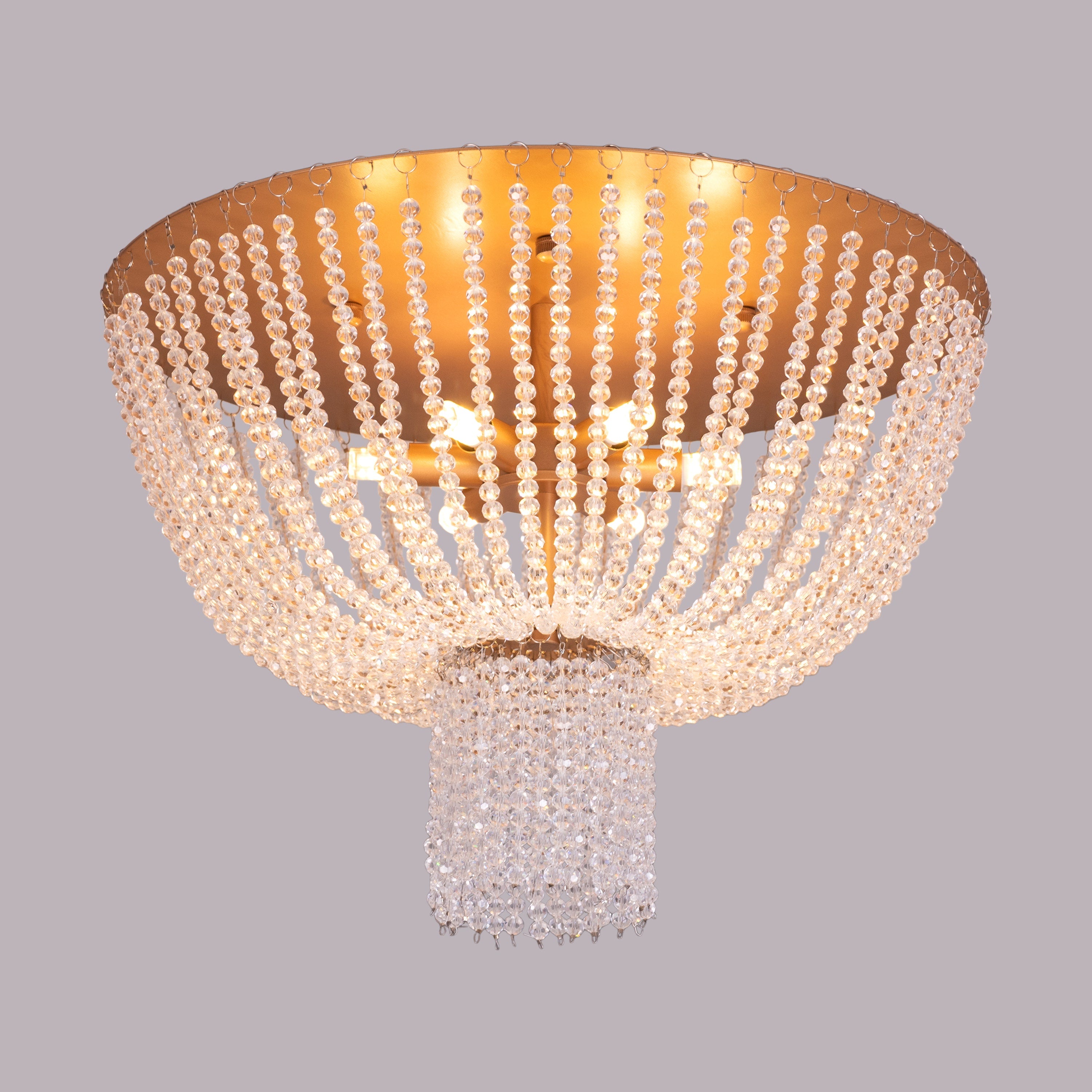 Warm Embrace (Gold) Crystal Ceiling Light