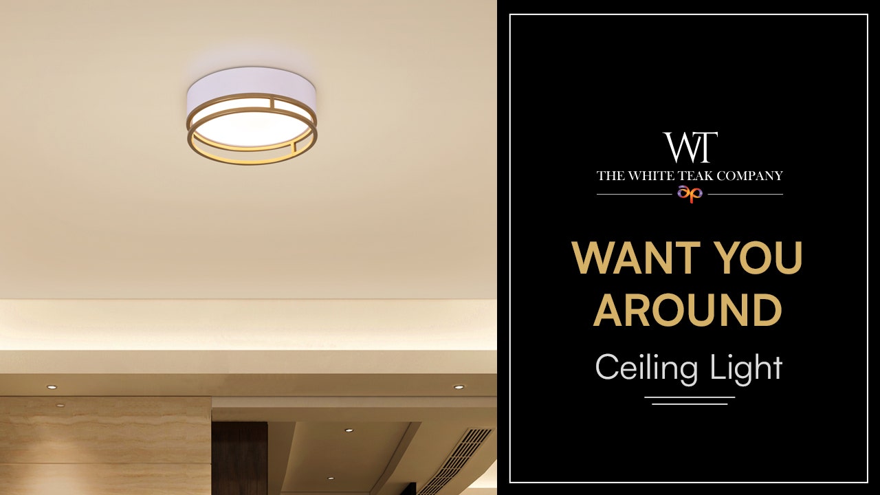 Want You Around (Round, White, Built-In LED) Ceiling Light