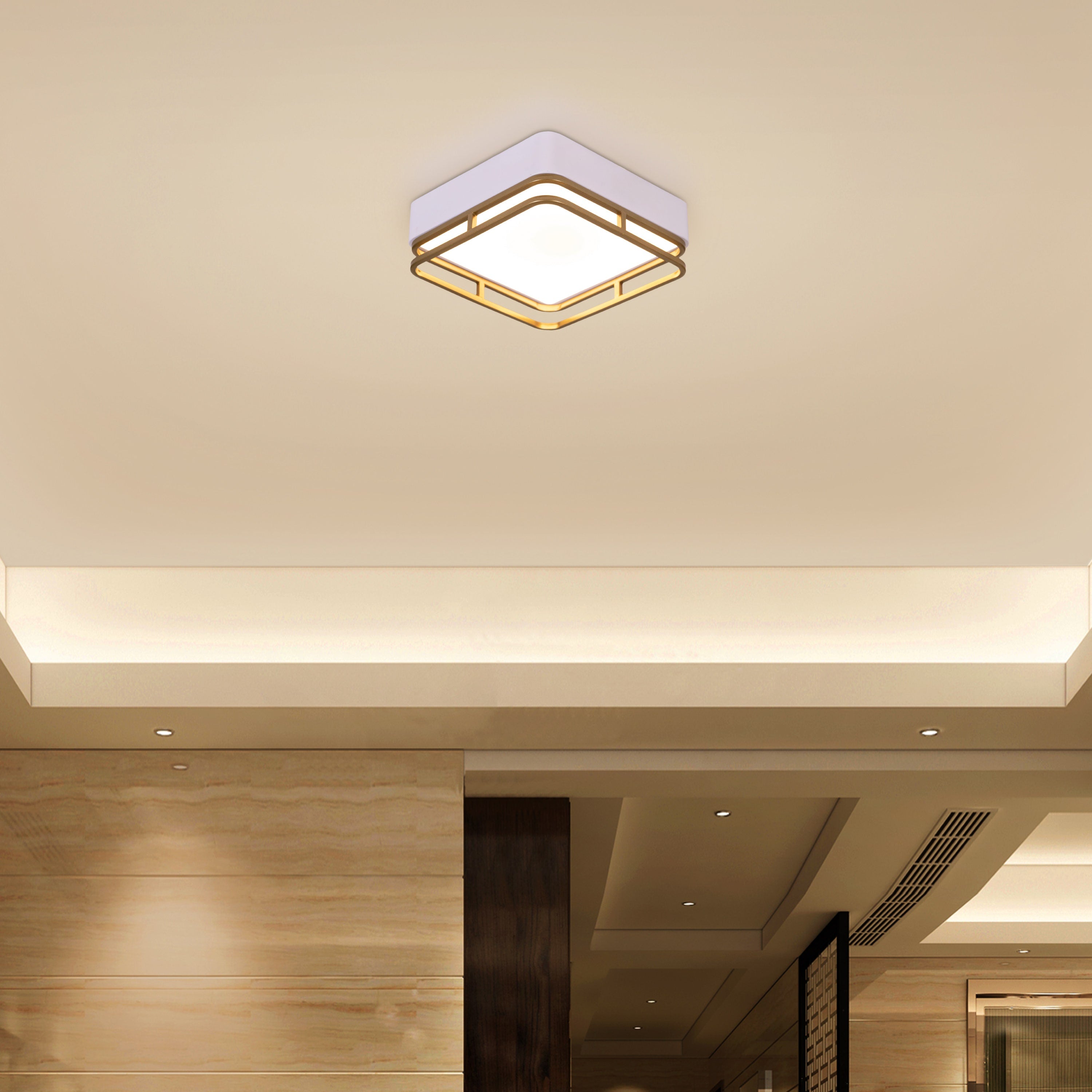 Want You Around (White, 3 Color Built-In LED) Ceiling Light