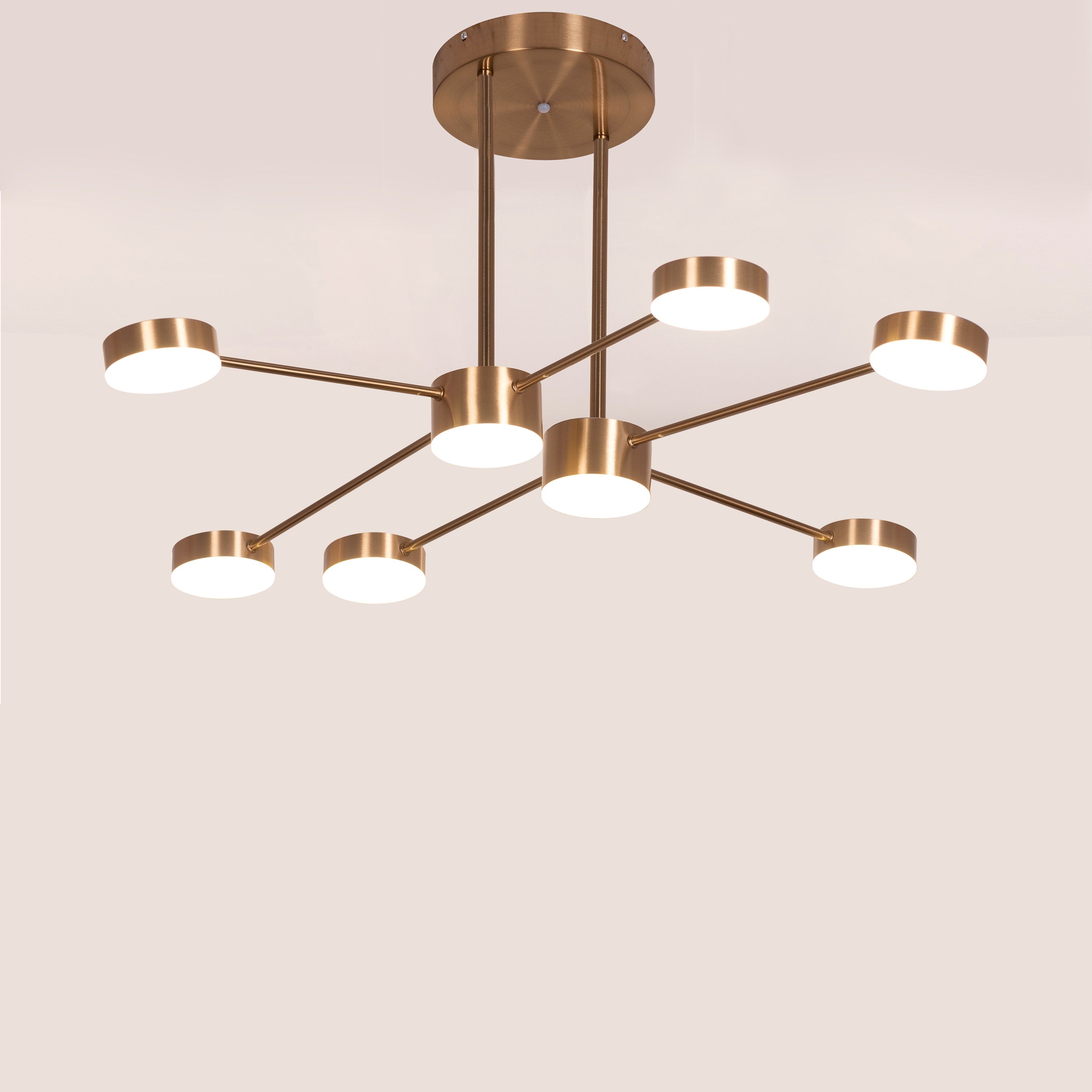 Walk On By (Large, Gold, Dimmable LED with Remote Control) Ceiling Chandelier