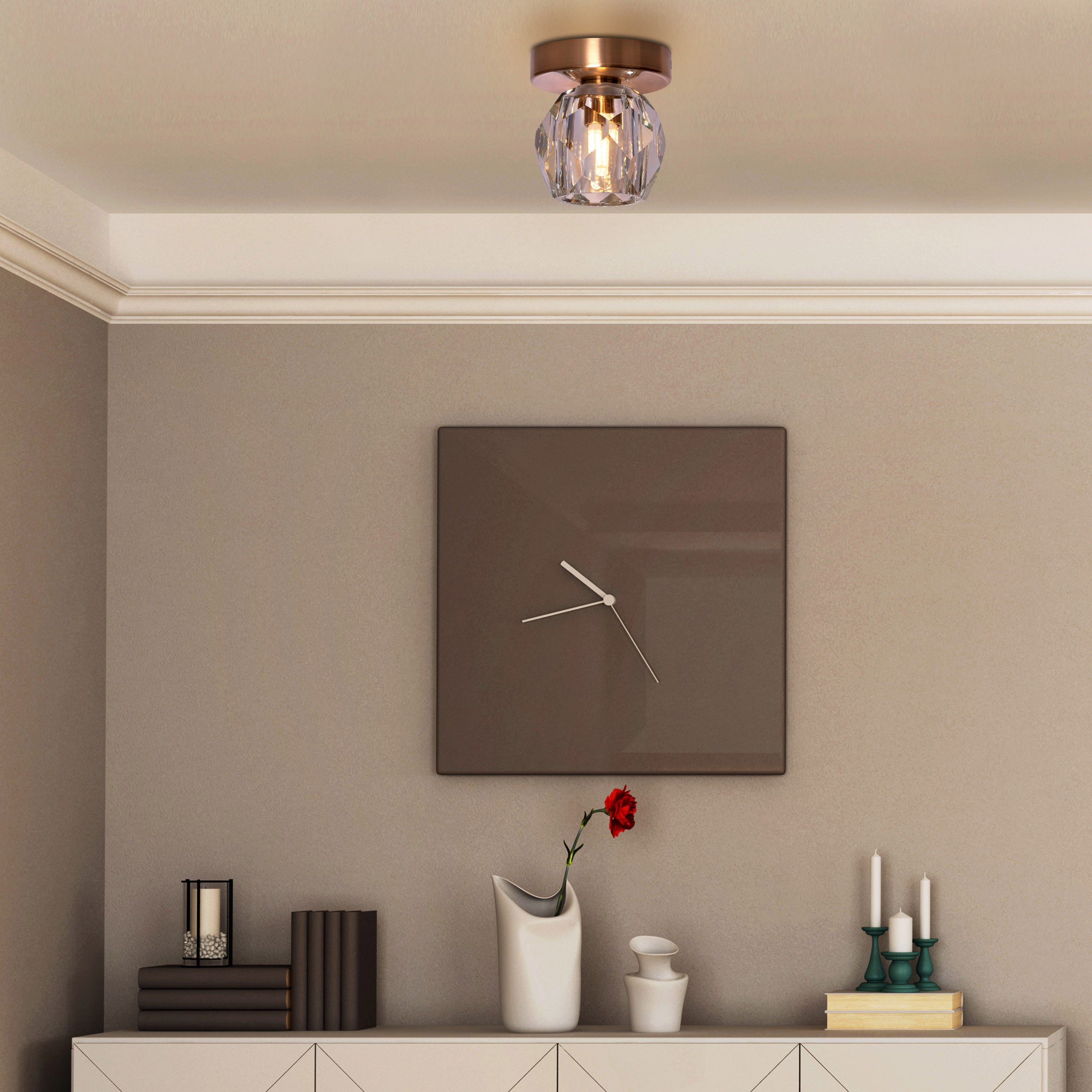 White Diamond (Gold) Ceiling Light