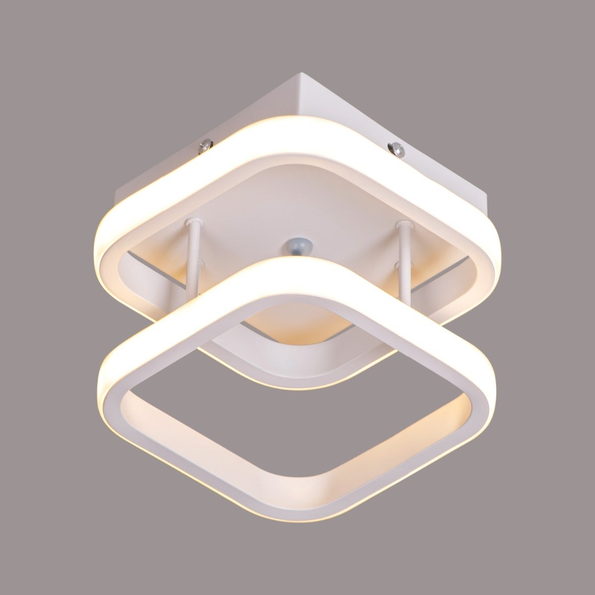 Light The Way (Square, White, 3 Color Dimmable LED with Remote Control) Ceiling Light