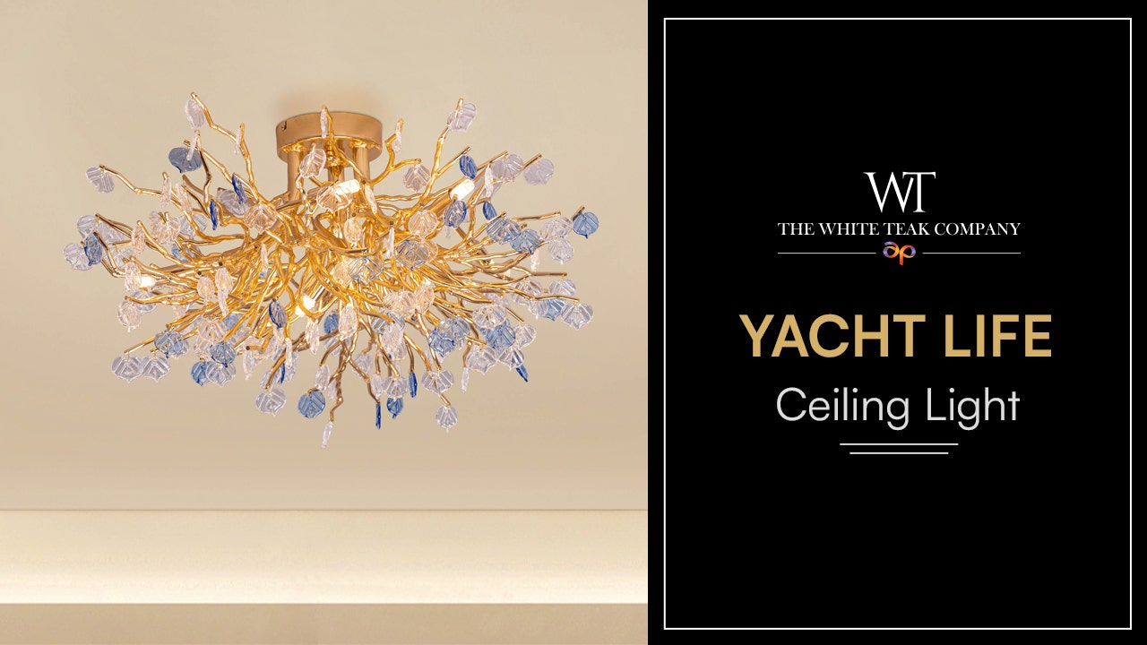 Yacht Life (Gold) Crystal Ceiling Light