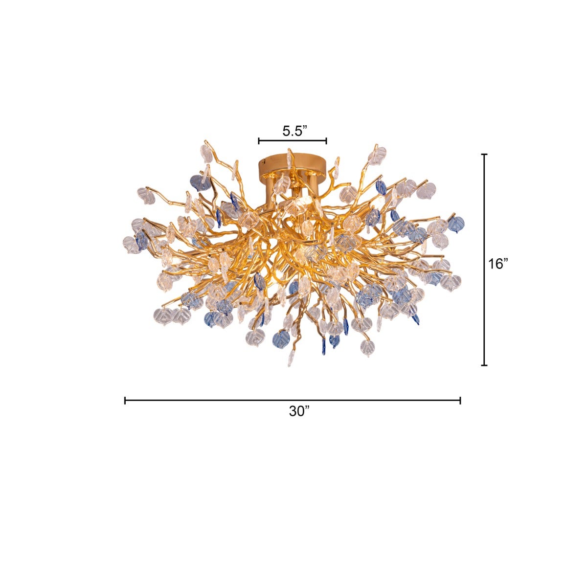 Yacht Life (Gold) Crystal Ceiling Light