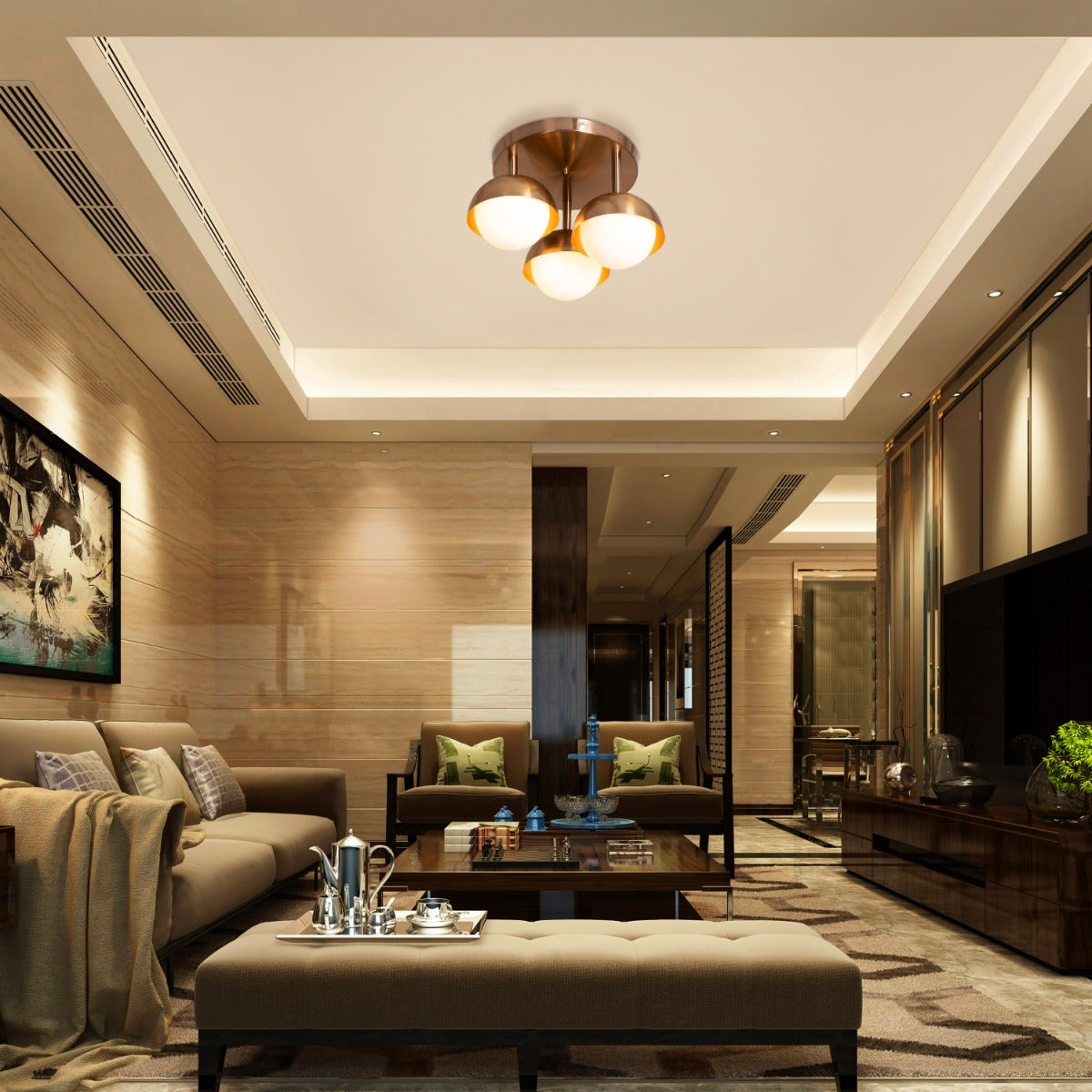 Party Favor (Small, Gold) Ceiling Light