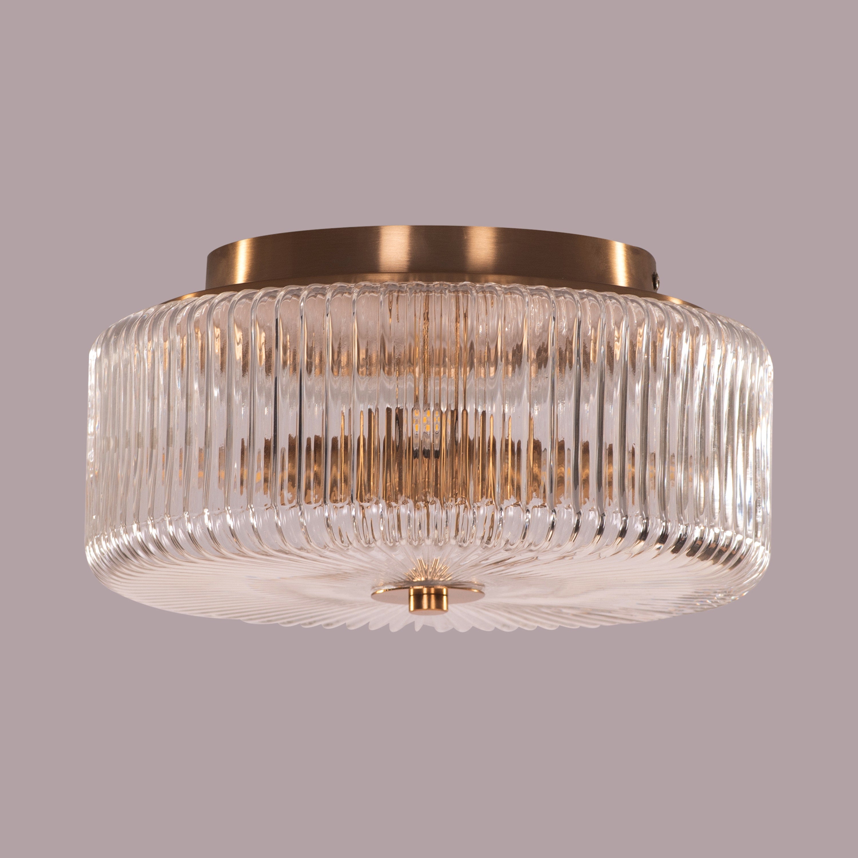 Sunwave (Gold) Textured Glass Ceiling Light