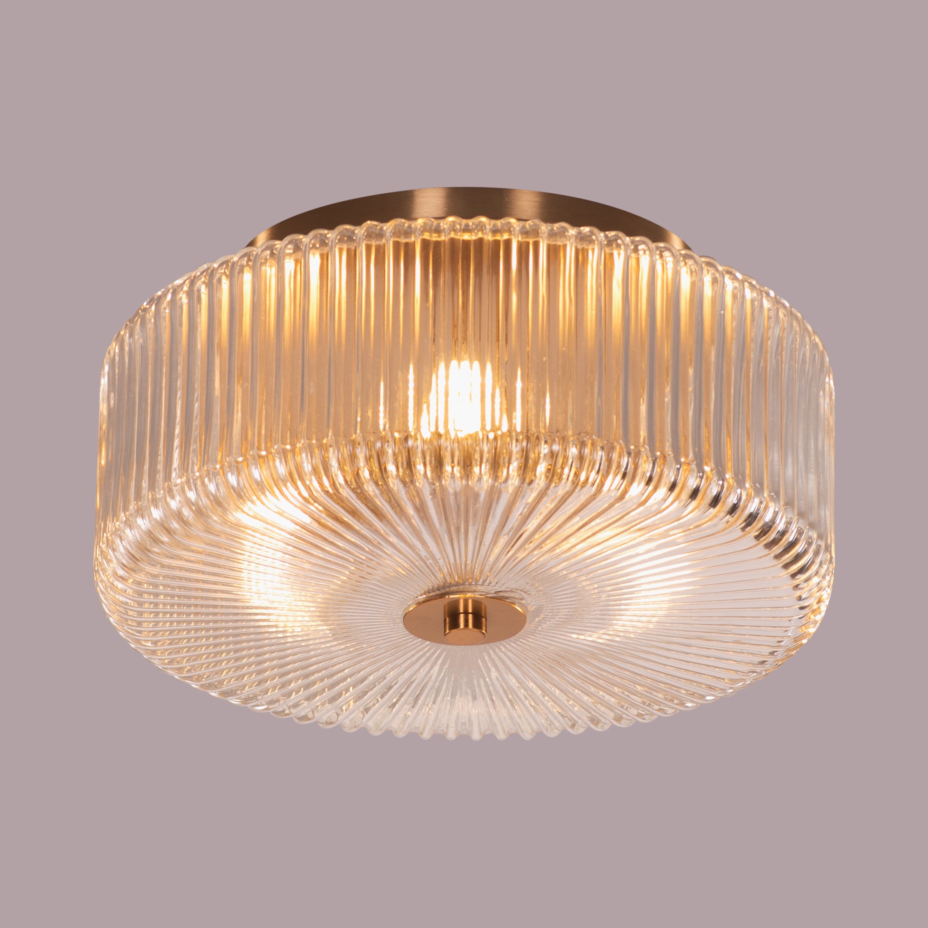 Sunwave (Gold) Textured Glass Ceiling Light