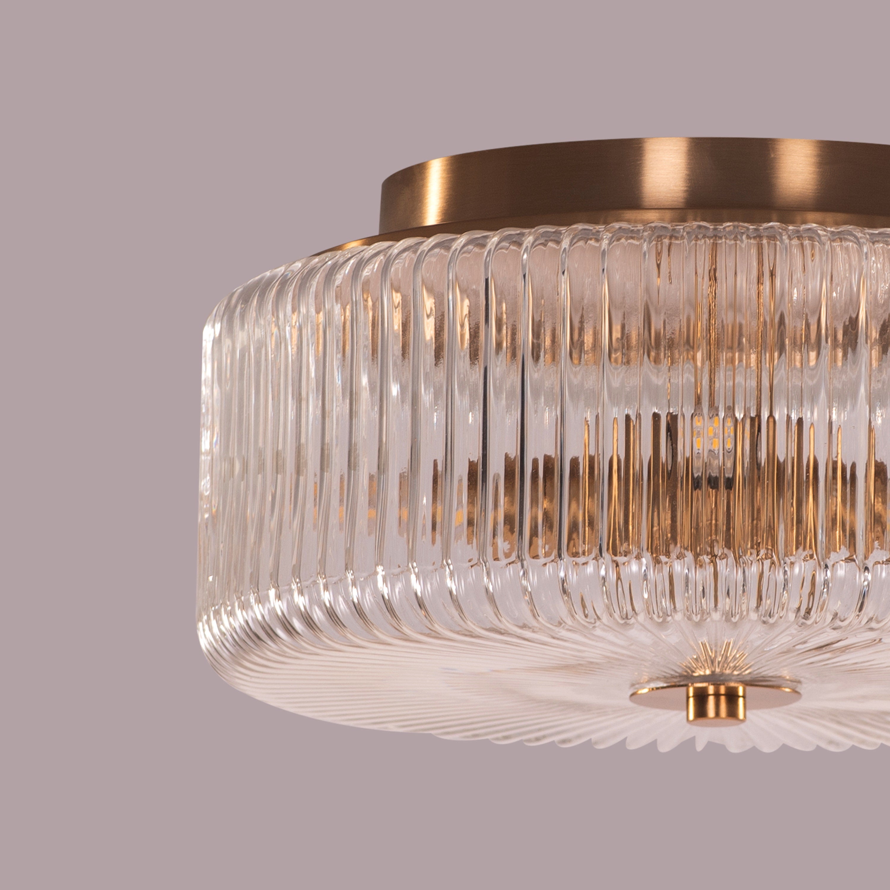 Sunwave (Gold) Textured Glass Ceiling Light