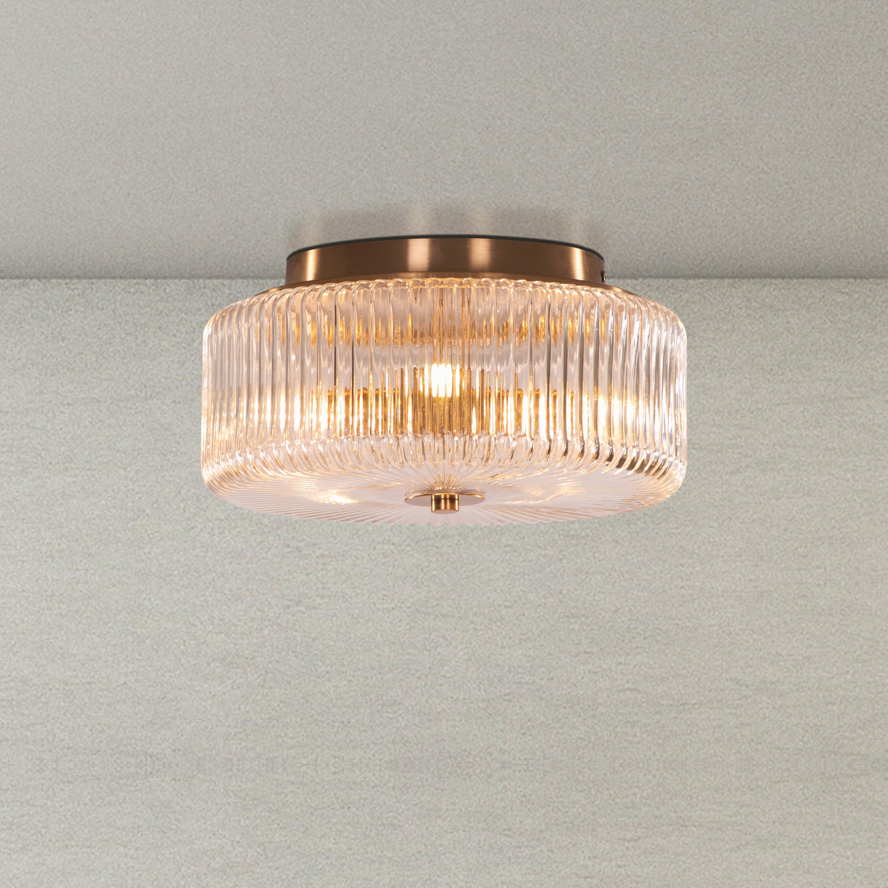 Sunwave (Gold) Textured Glass Ceiling Light