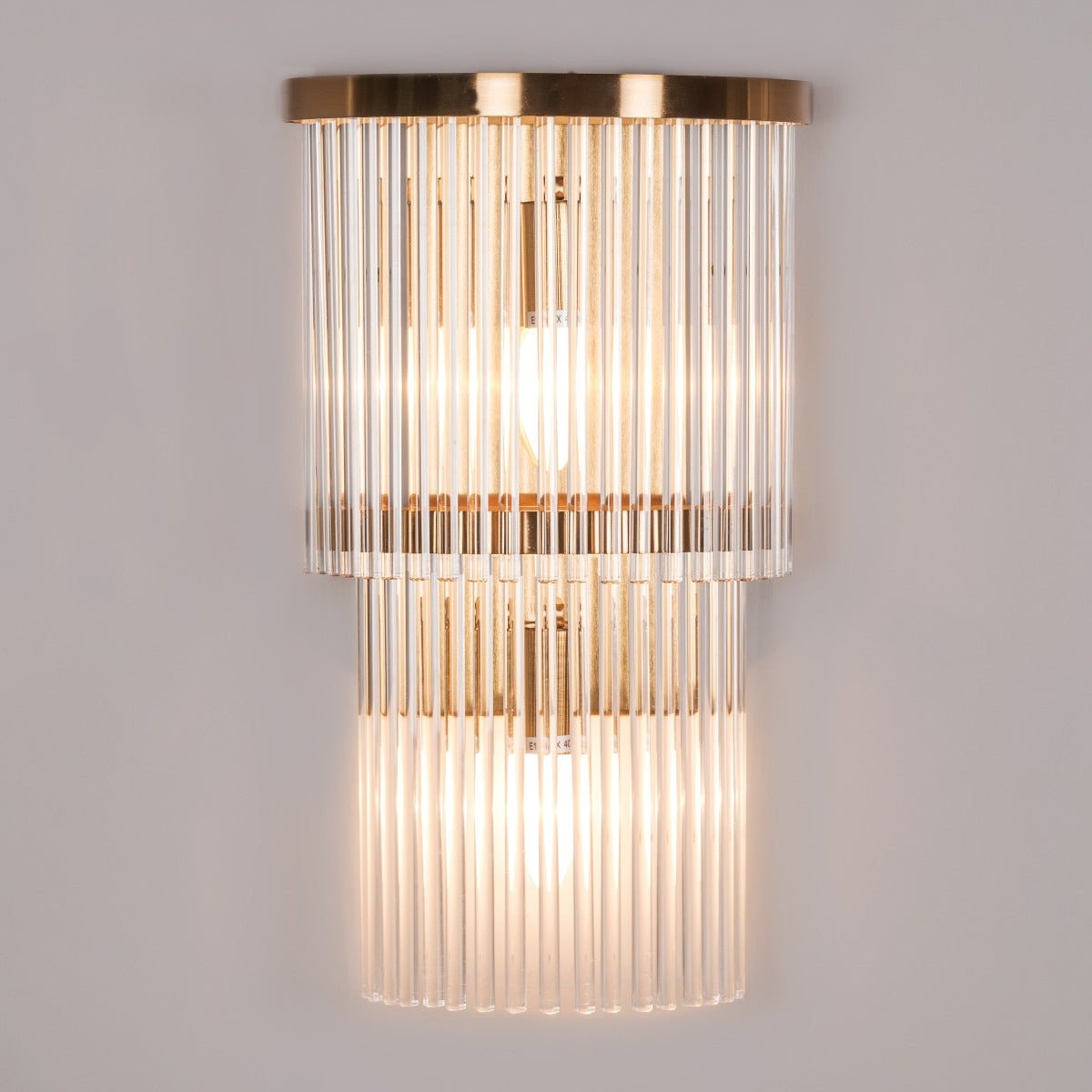 Tipsy (Gold) Glass Tube Wall Light