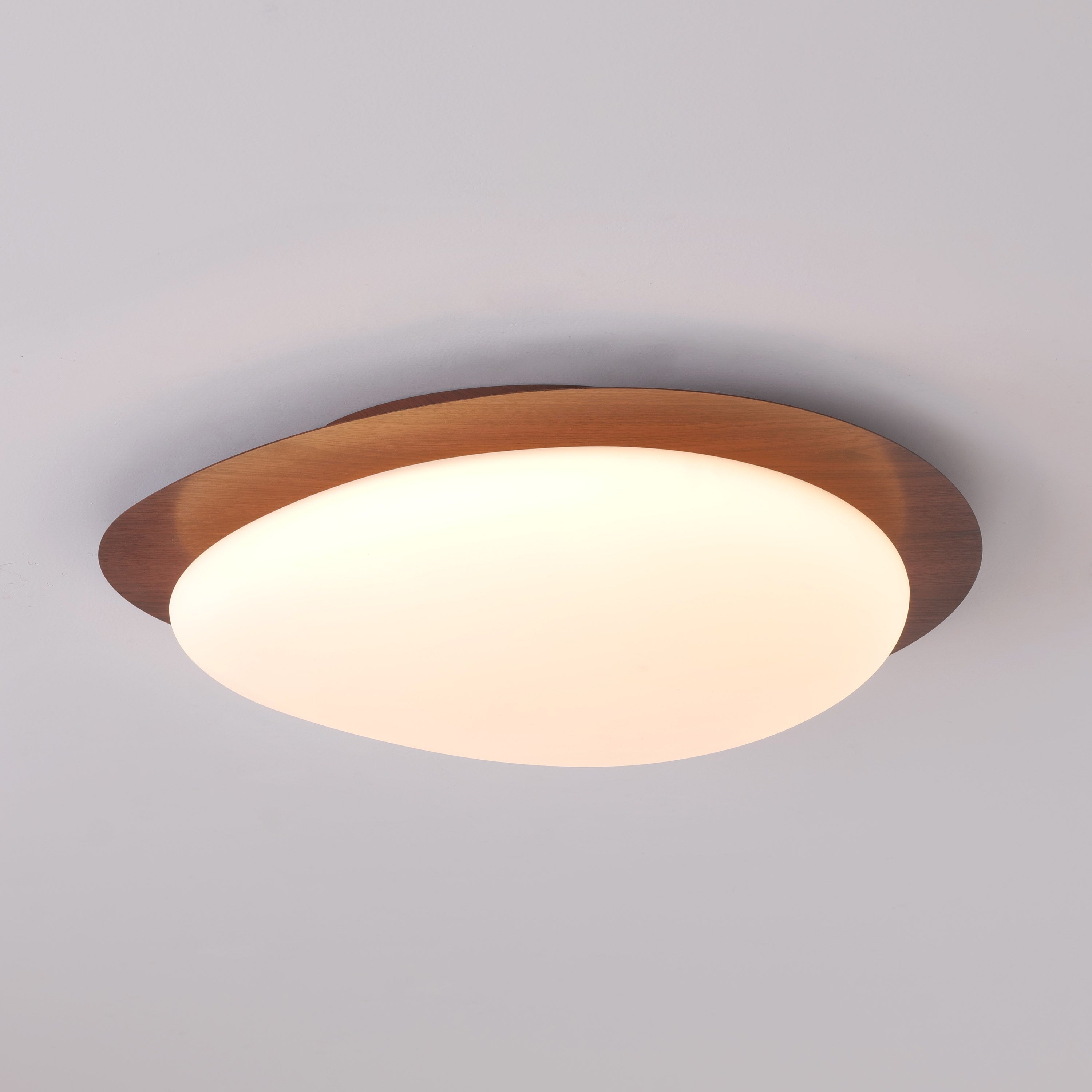 Saturn Skies (White/Wood) Ceiling Light
