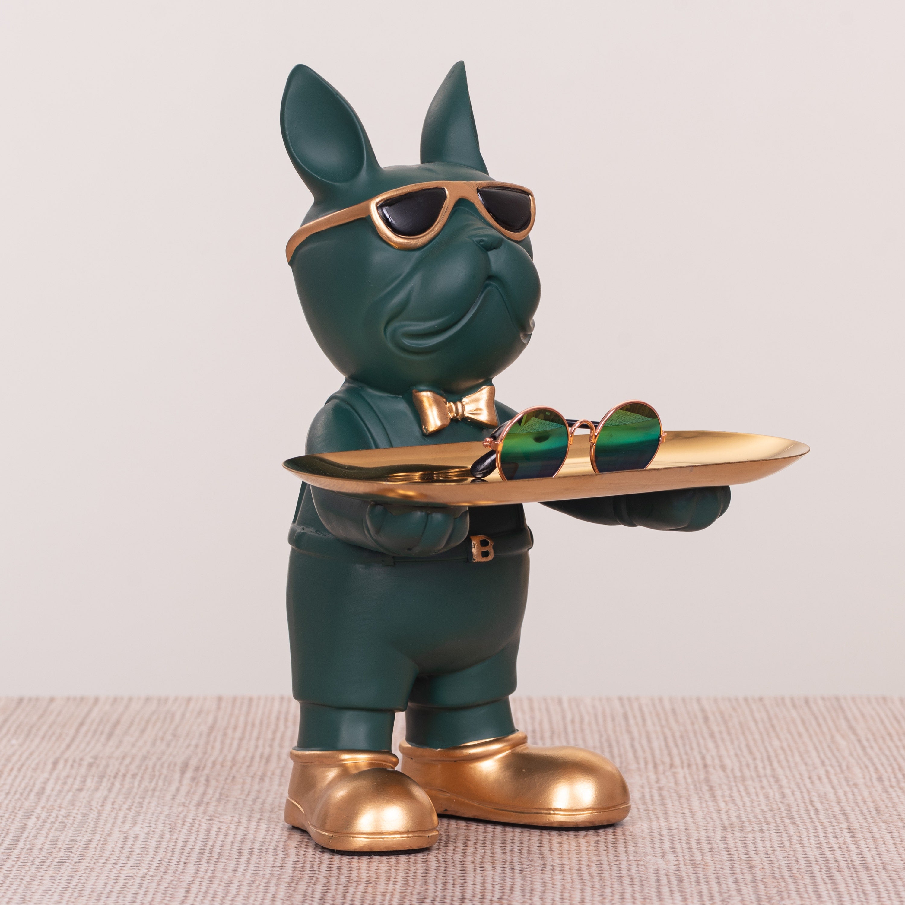 Swag Life (Green, Gold) Home Decor Tray