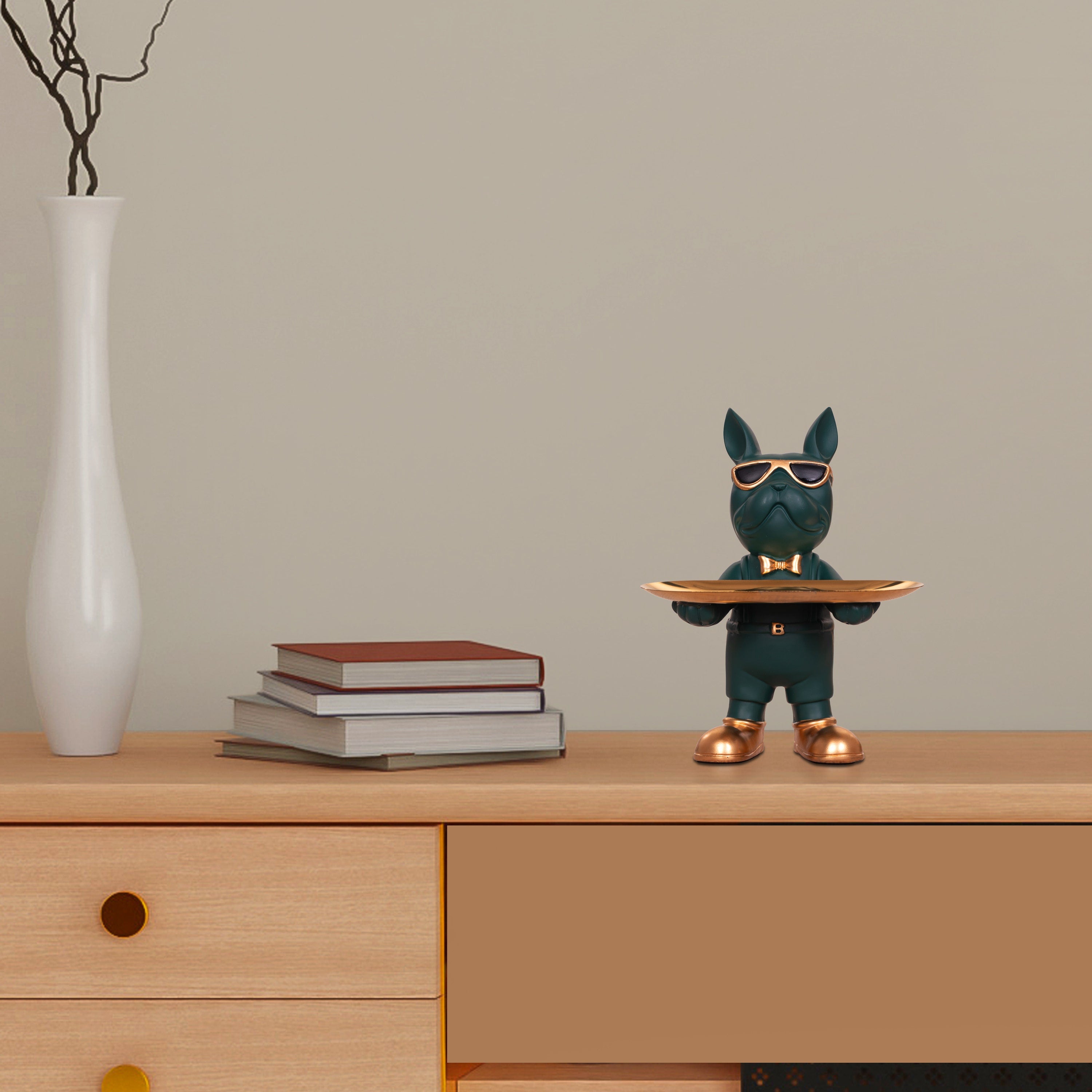 Swag Life (Green, Gold) Home Decor Tray