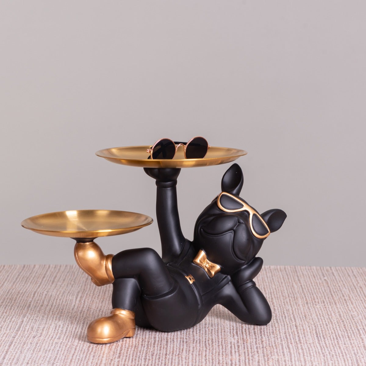 Drama Date (Black, Gold) Home Decor Tray