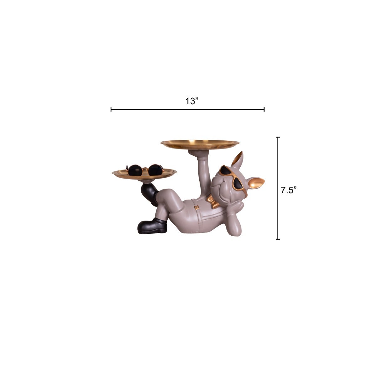 Drama Date (Grey, Gold) Home Decor Tray