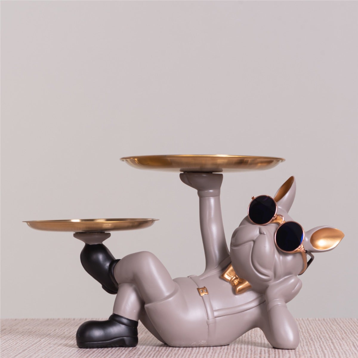 Drama Date (Grey, Gold) Home Decor Tray