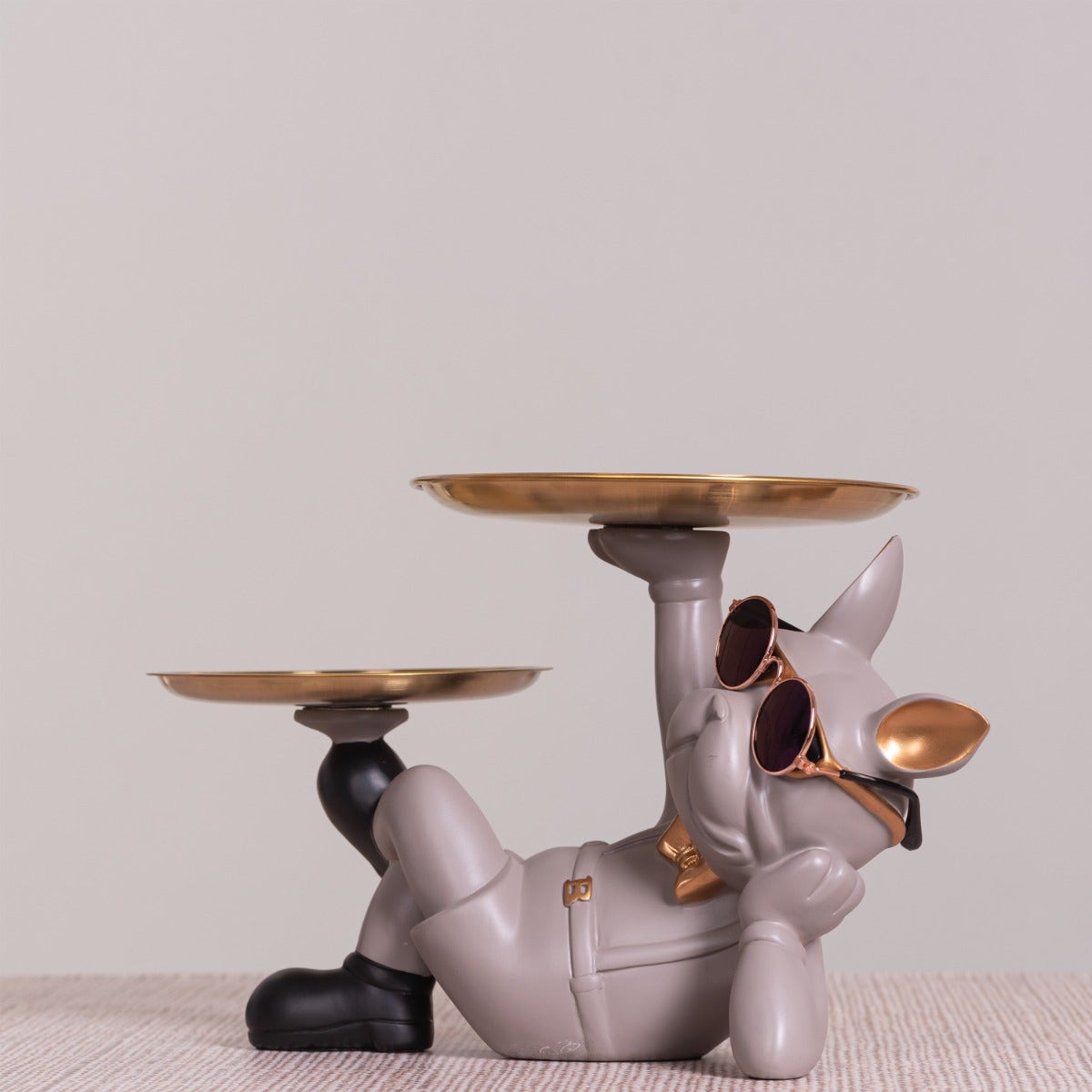 Drama Date (Grey, Gold) Home Decor Tray