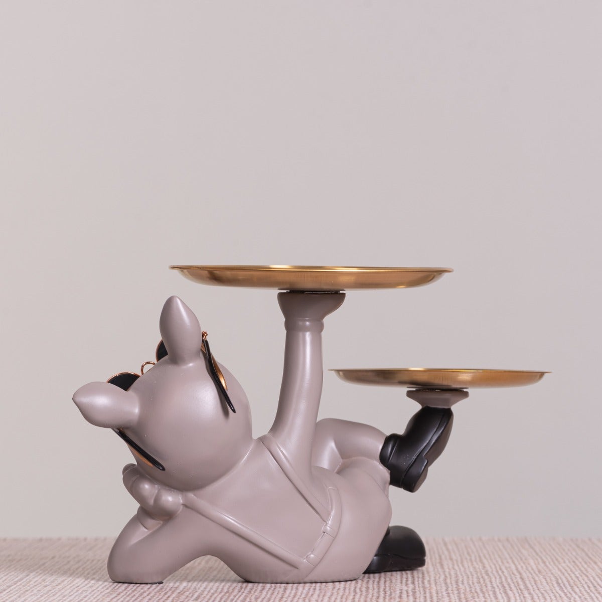 Drama Date (Grey, Gold) Home Decor Tray