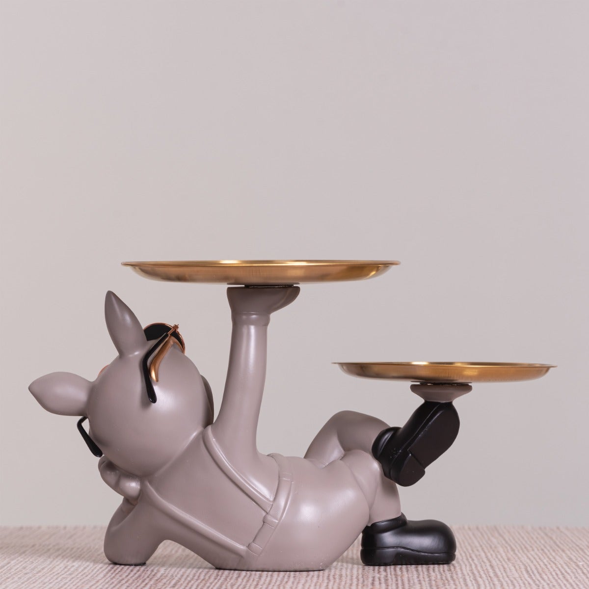 Drama Date (Grey, Gold) Home Decor Tray