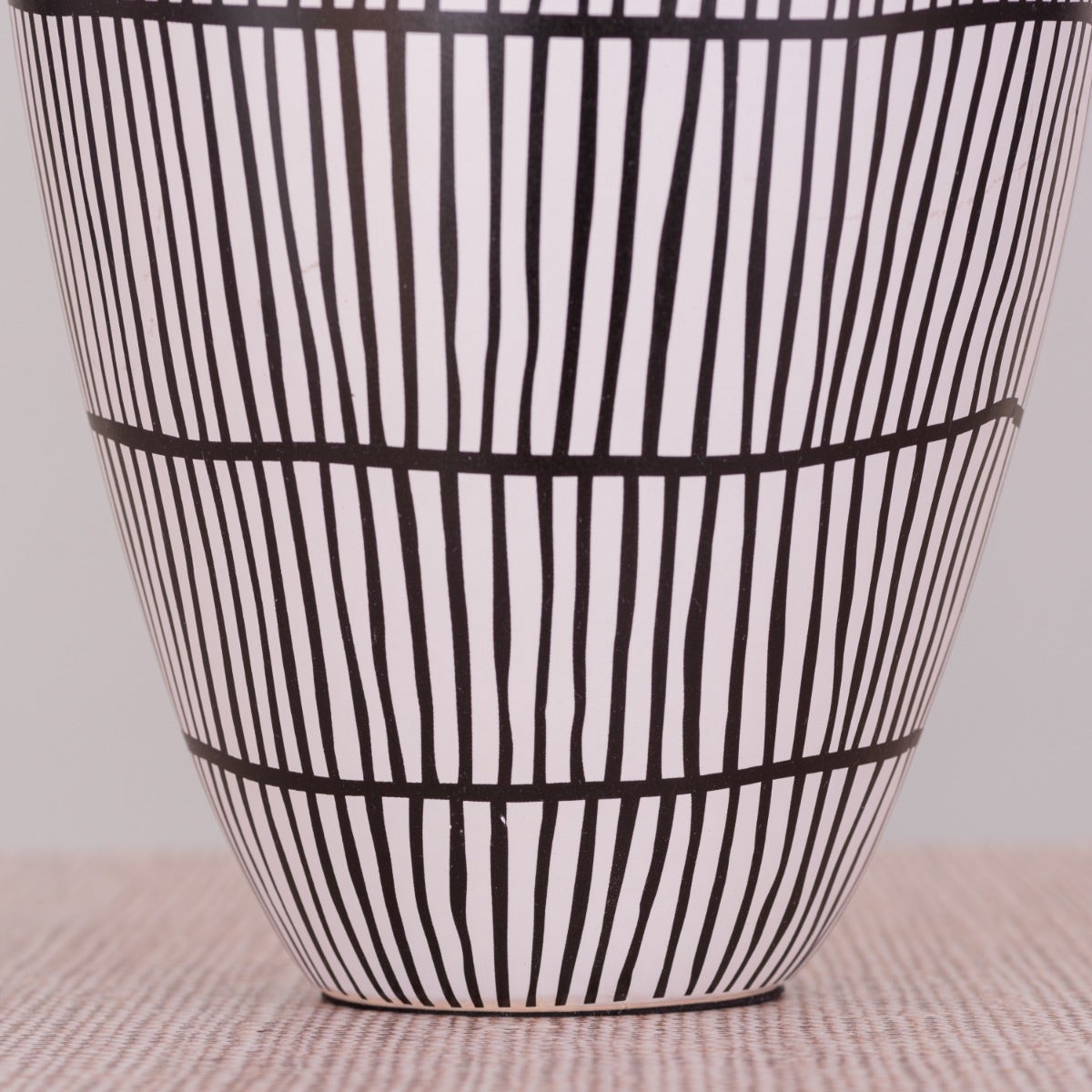 Dance On Air (Black/ White) Ceramic Vase