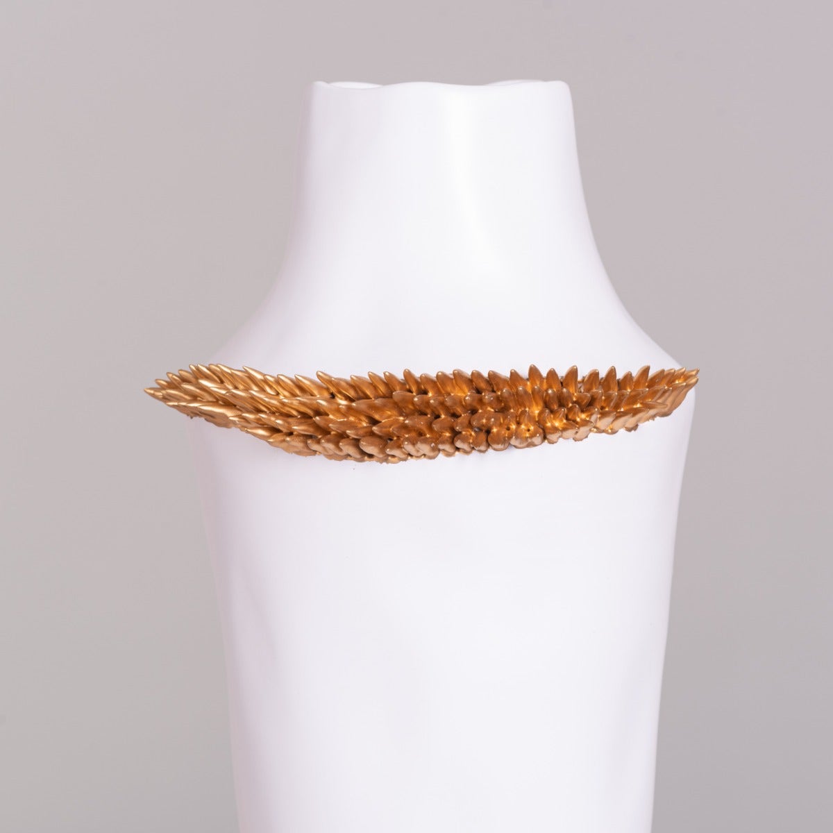 Care To Dare (White/ Gold) Ceramic Vase