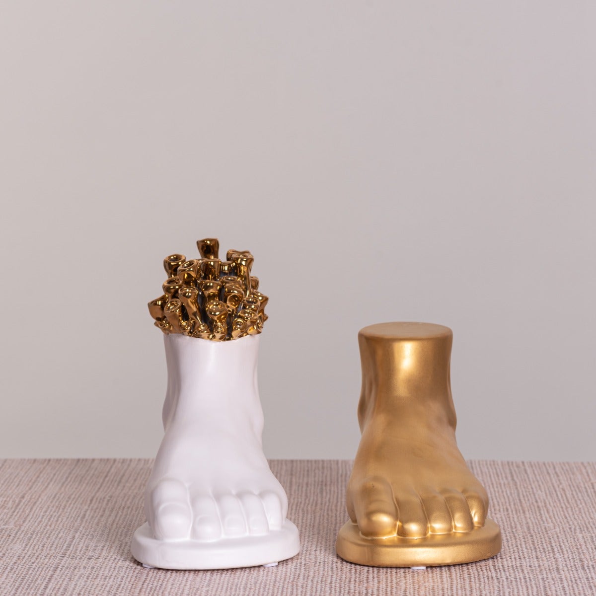 Perfect Pair (Gold/ White) Ceramic Home Decor