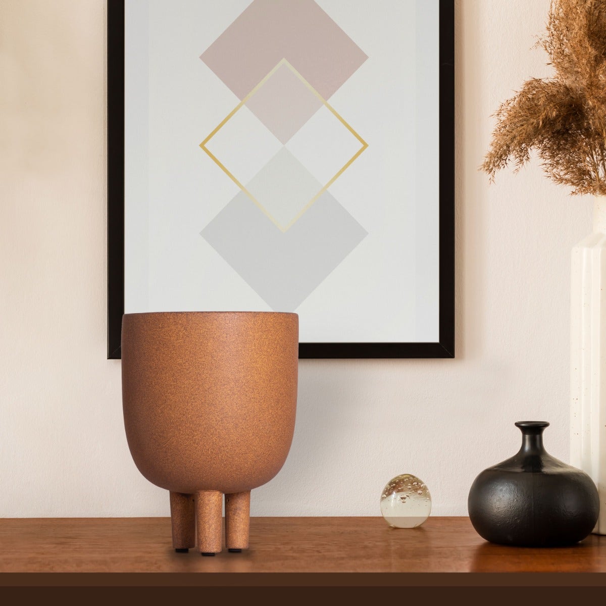 Terra Cotta Glow (Yellow) Ceramic Vase