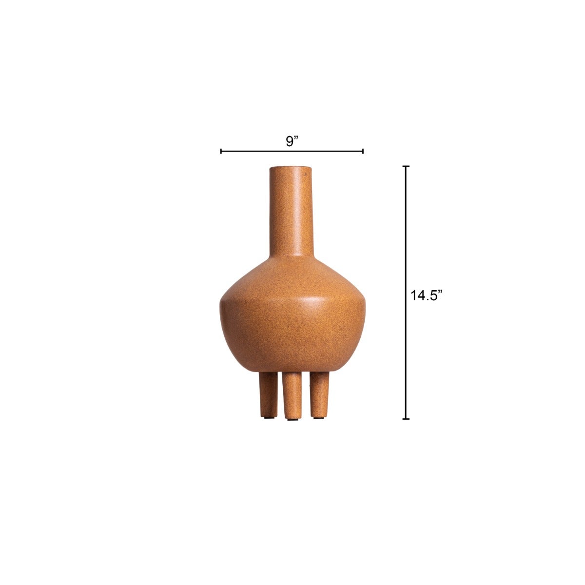 Terra Cotta Heart (Yellow) Ceramic Vase