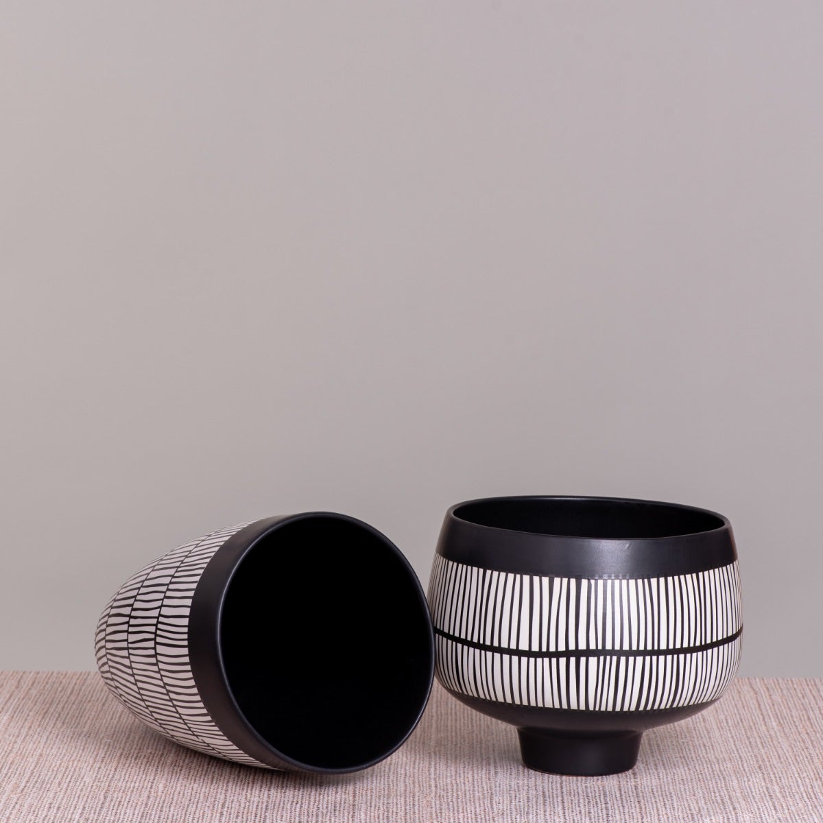 Simple Touch (Black/ White) Ceramic Vase