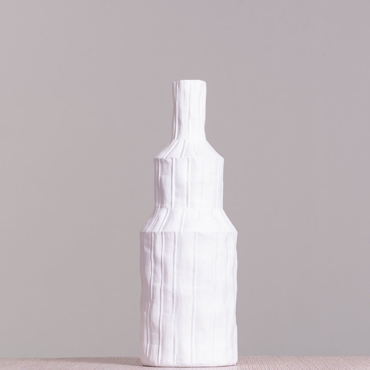 Standing Tall (Black/ White) Ceramic Vase