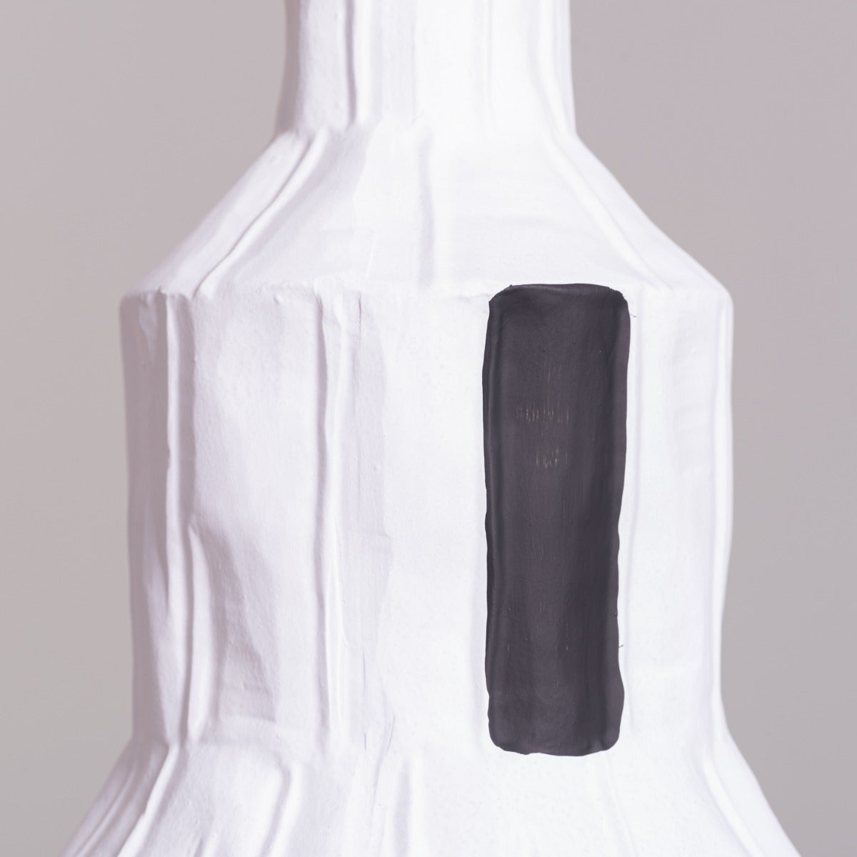 Standing Tall (Black/ White) Ceramic Vase
