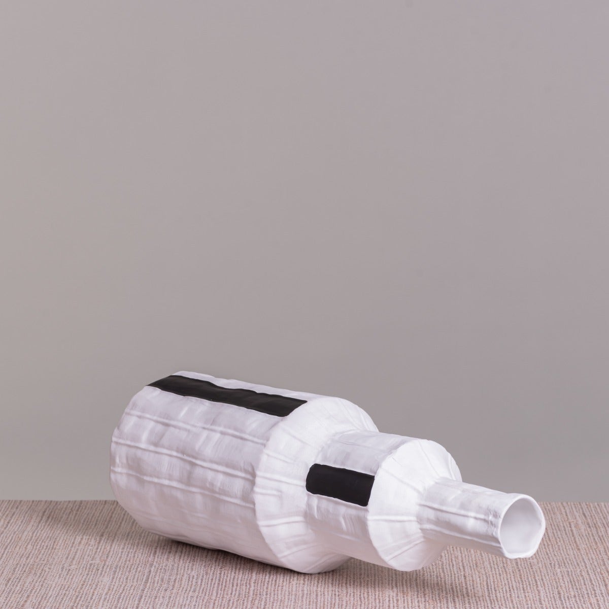 Standing Tall (Black/ White) Ceramic Vase