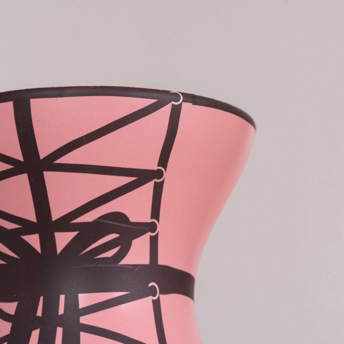Tie Me Pretty (Black/ Pink) Ceramic Vase