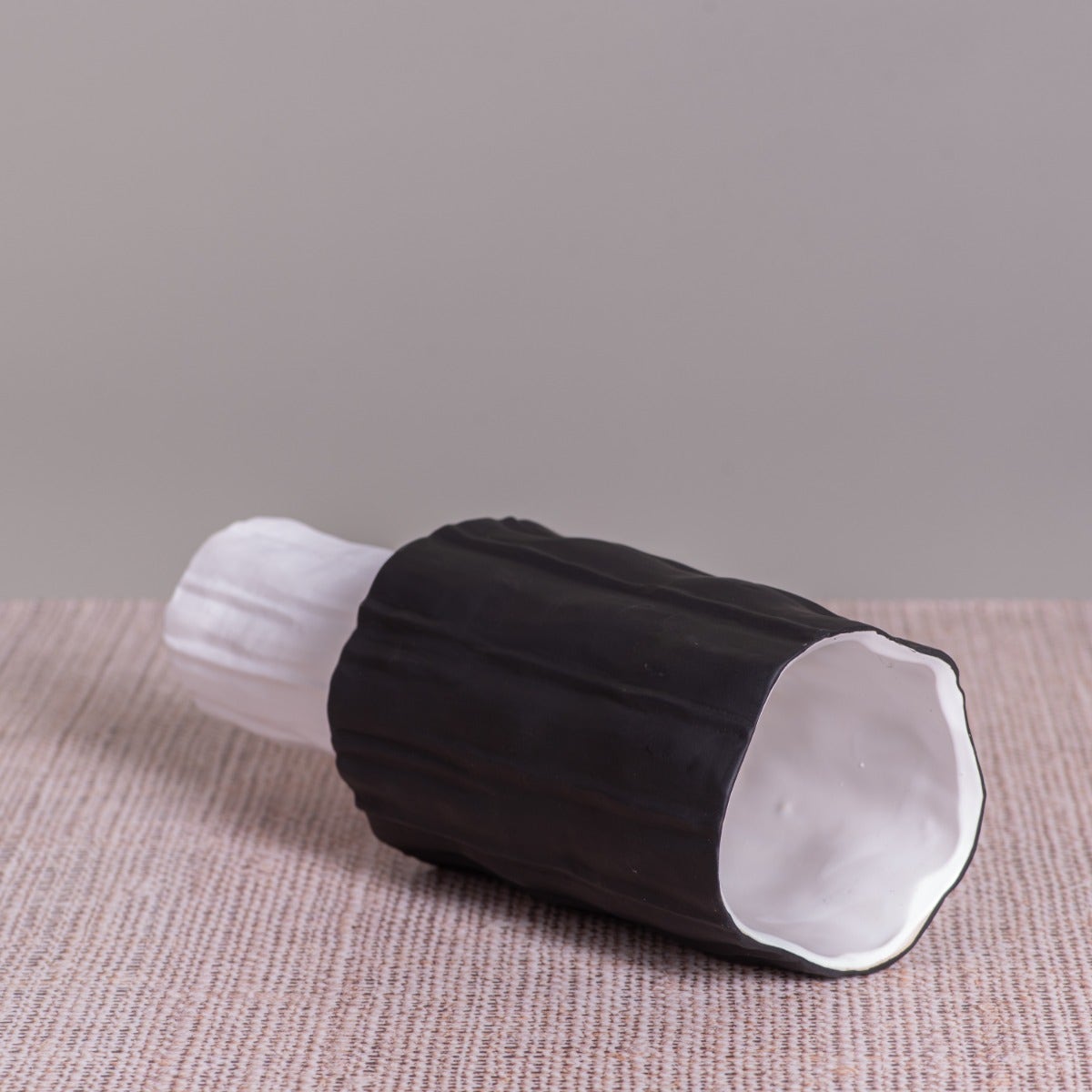 Shipwrecked (White/Black) Ceramic Vase