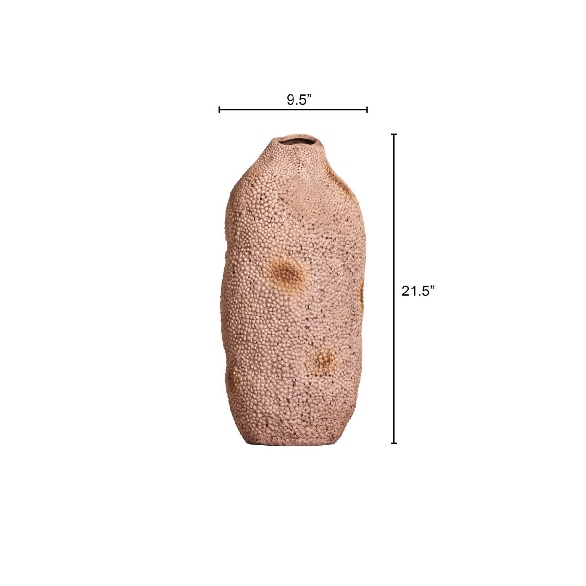 Coral Deep (Large, Brown) Ceramic Vase