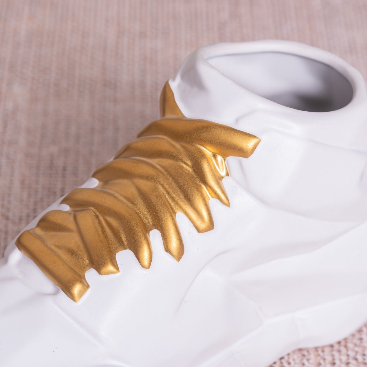 Practice Makes Perfect (White, Gold) Ceramic Home Decor