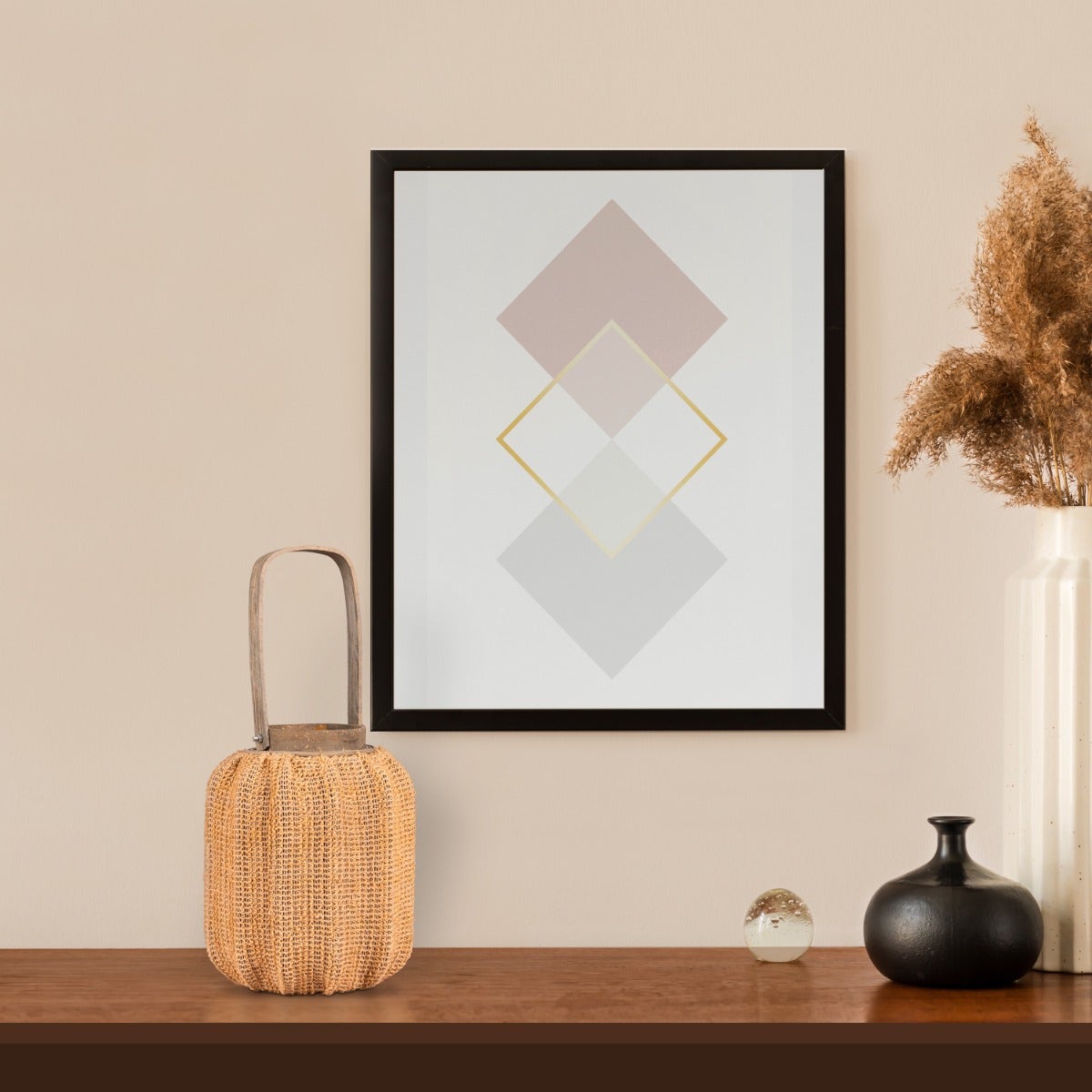 Rattan Rage (Beige) Lanterns (Set of 2)