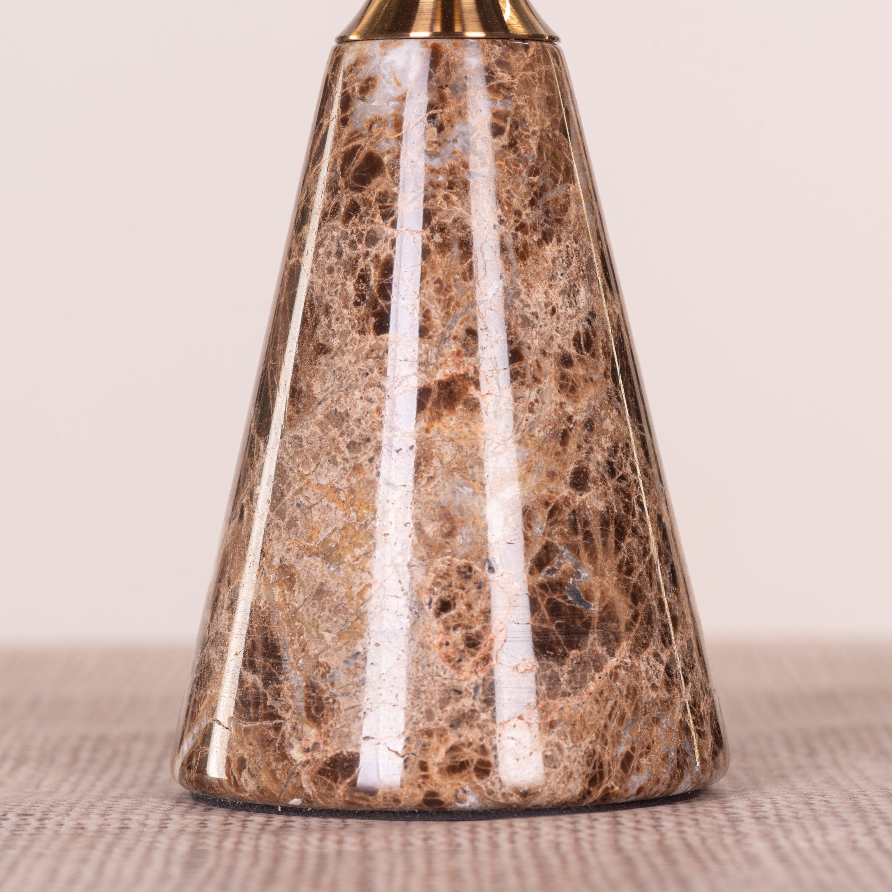 On The Spot (Large, Brown/Gold) Marble Candle Holder