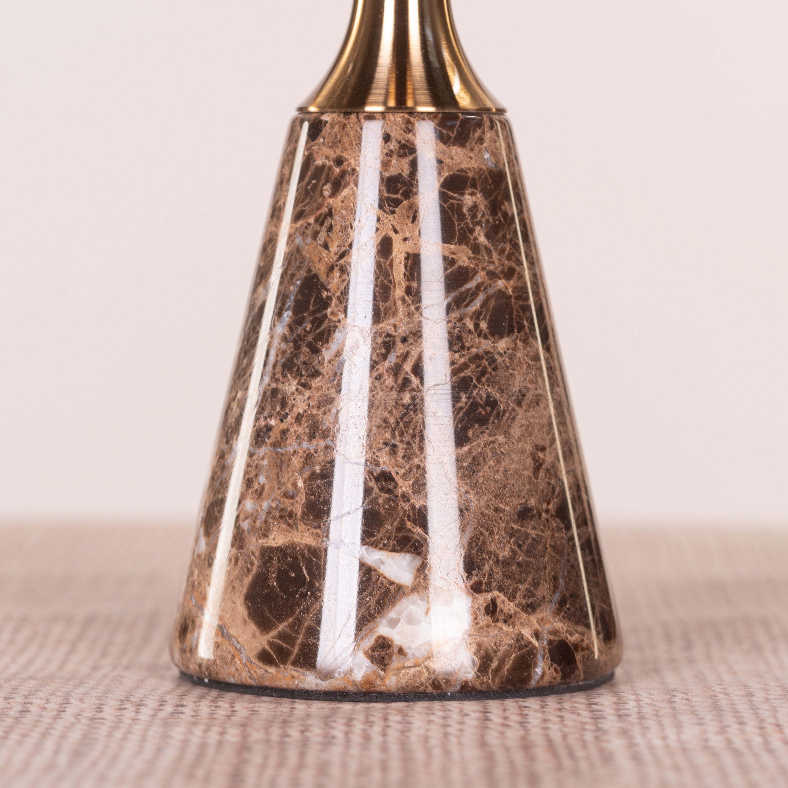 On The Spot (Small, Brown/Gold) Marble Candle Holder