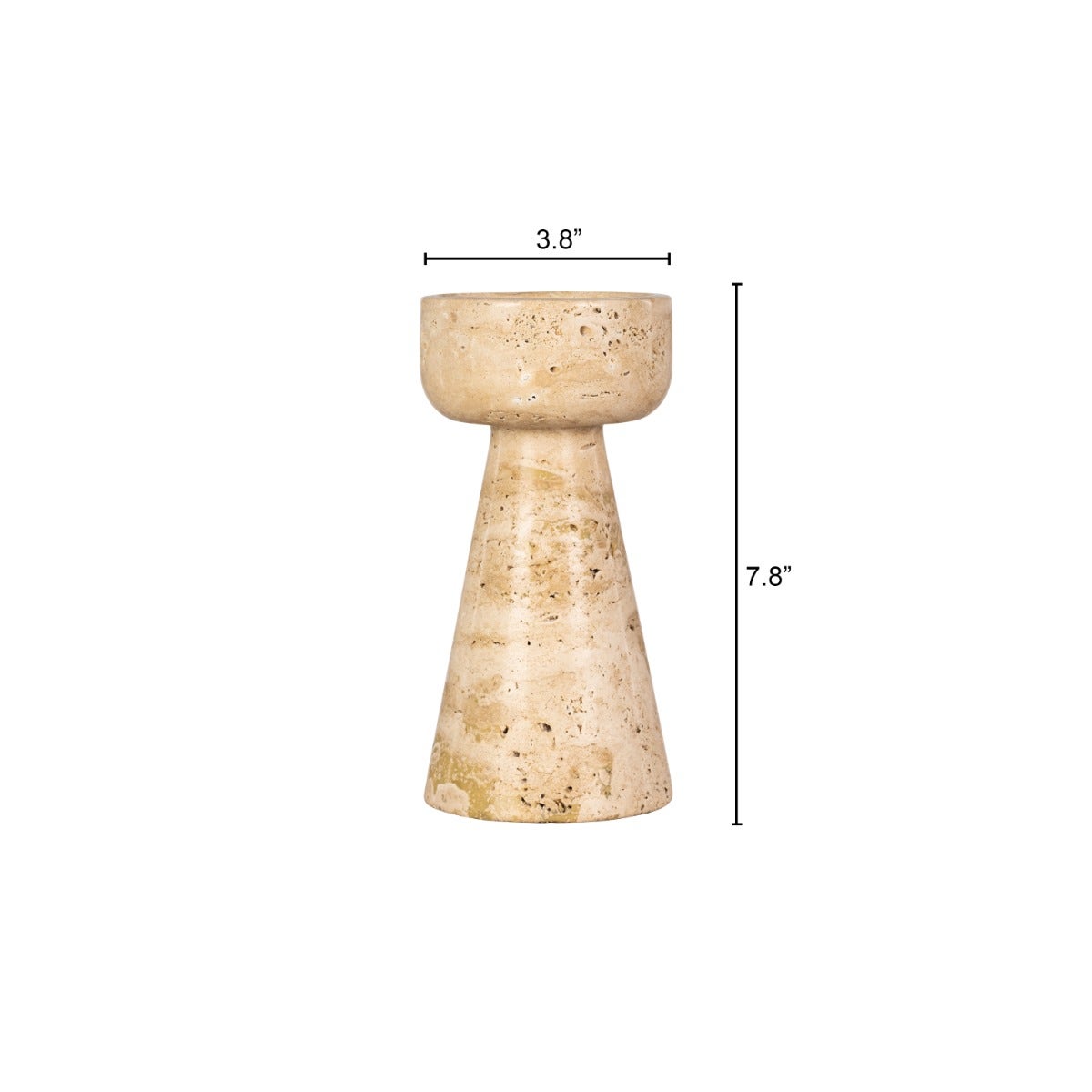 Twinning Sable (Small, Beige) Marble Candle Holder