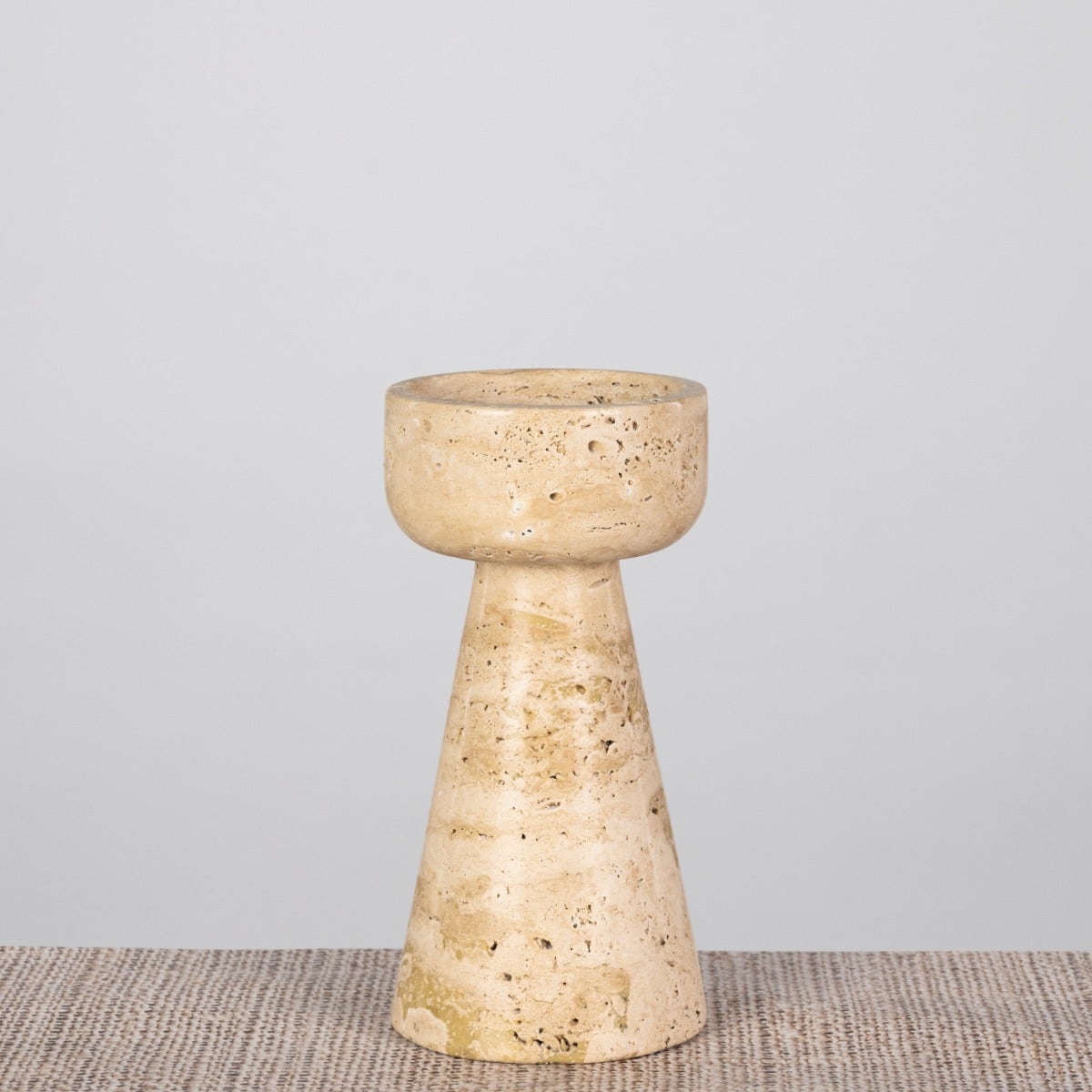 Twinning Sable (Small, Beige) Marble Candle Holder