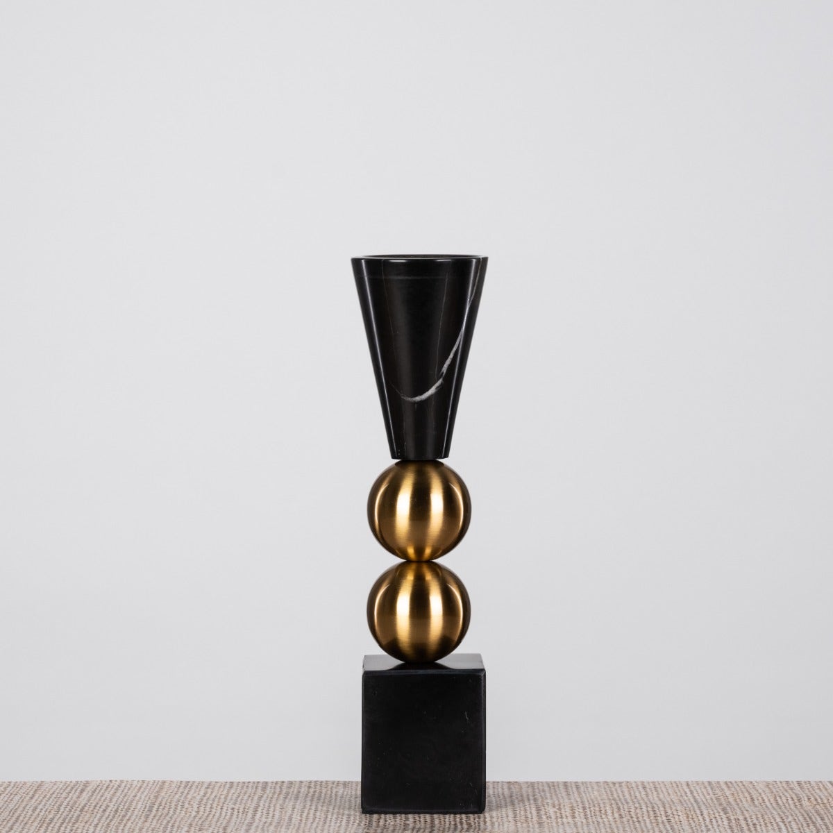 Glow Getter Double (Black) Marble Candle Holder