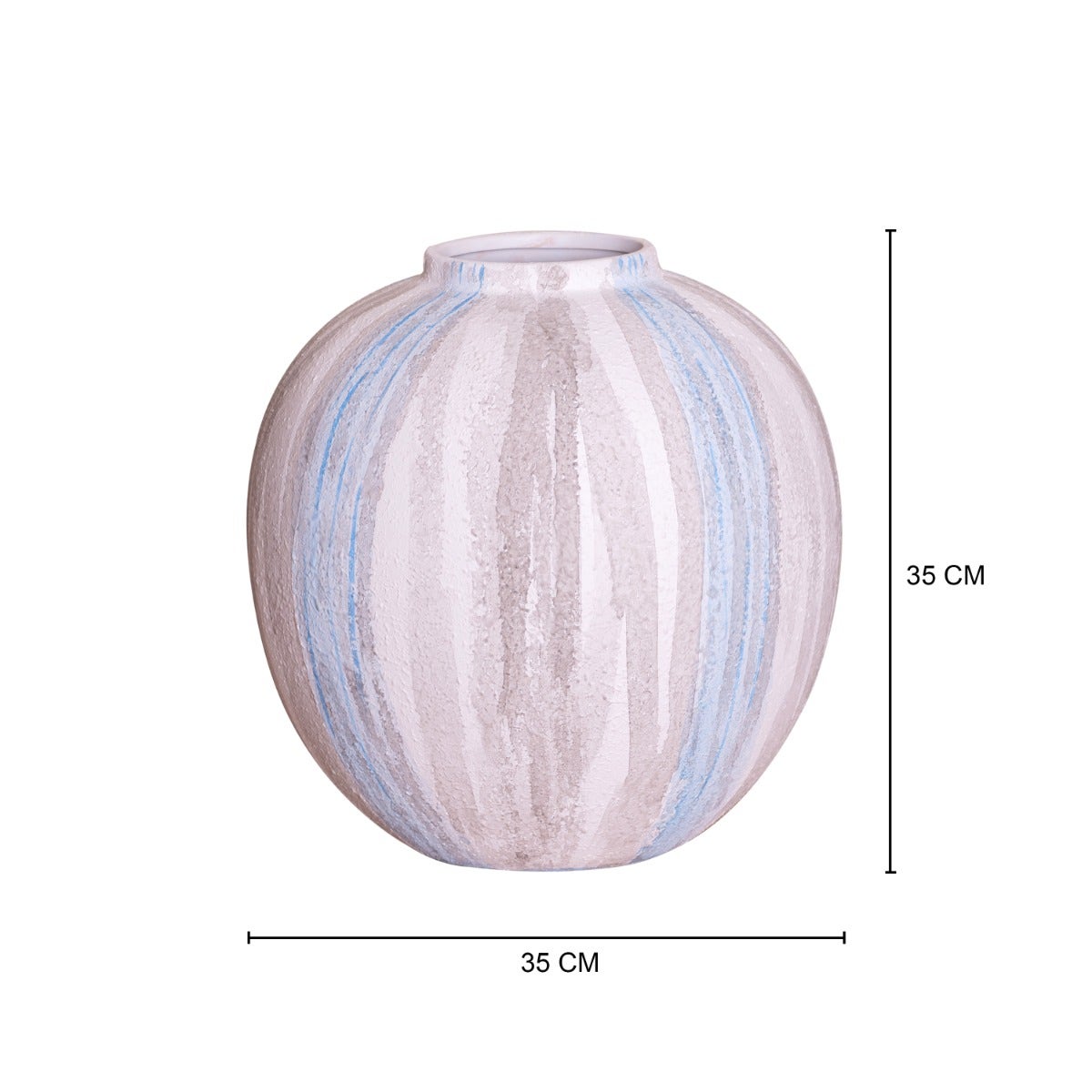 Still Waters (Grey/Blue/White) Textured Ceramic Vase