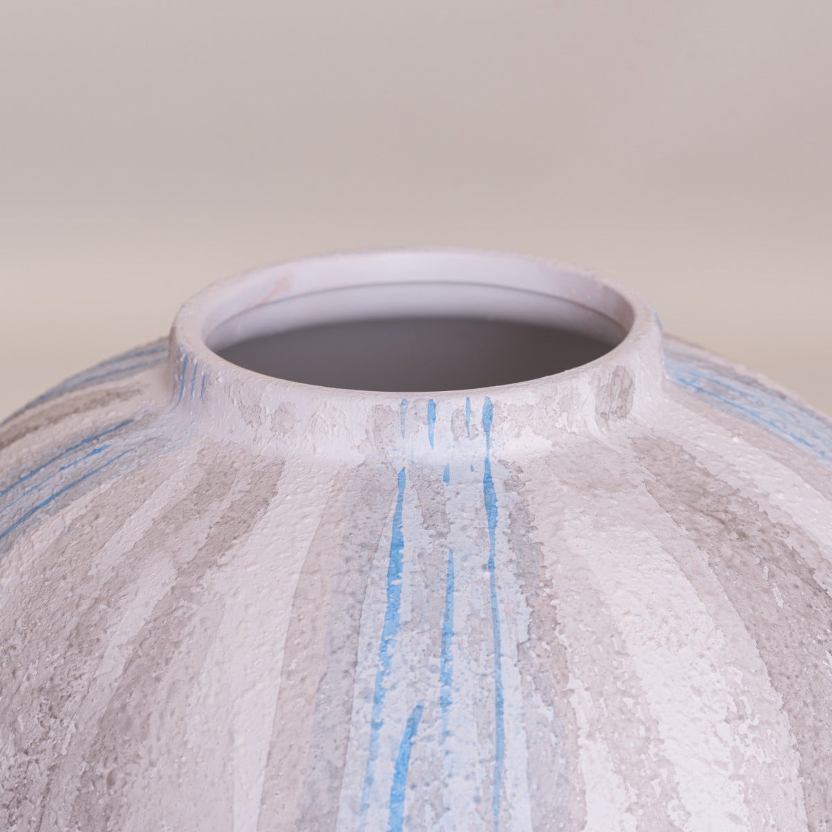 Still Waters (Grey/Blue/White) Textured Ceramic Vase
