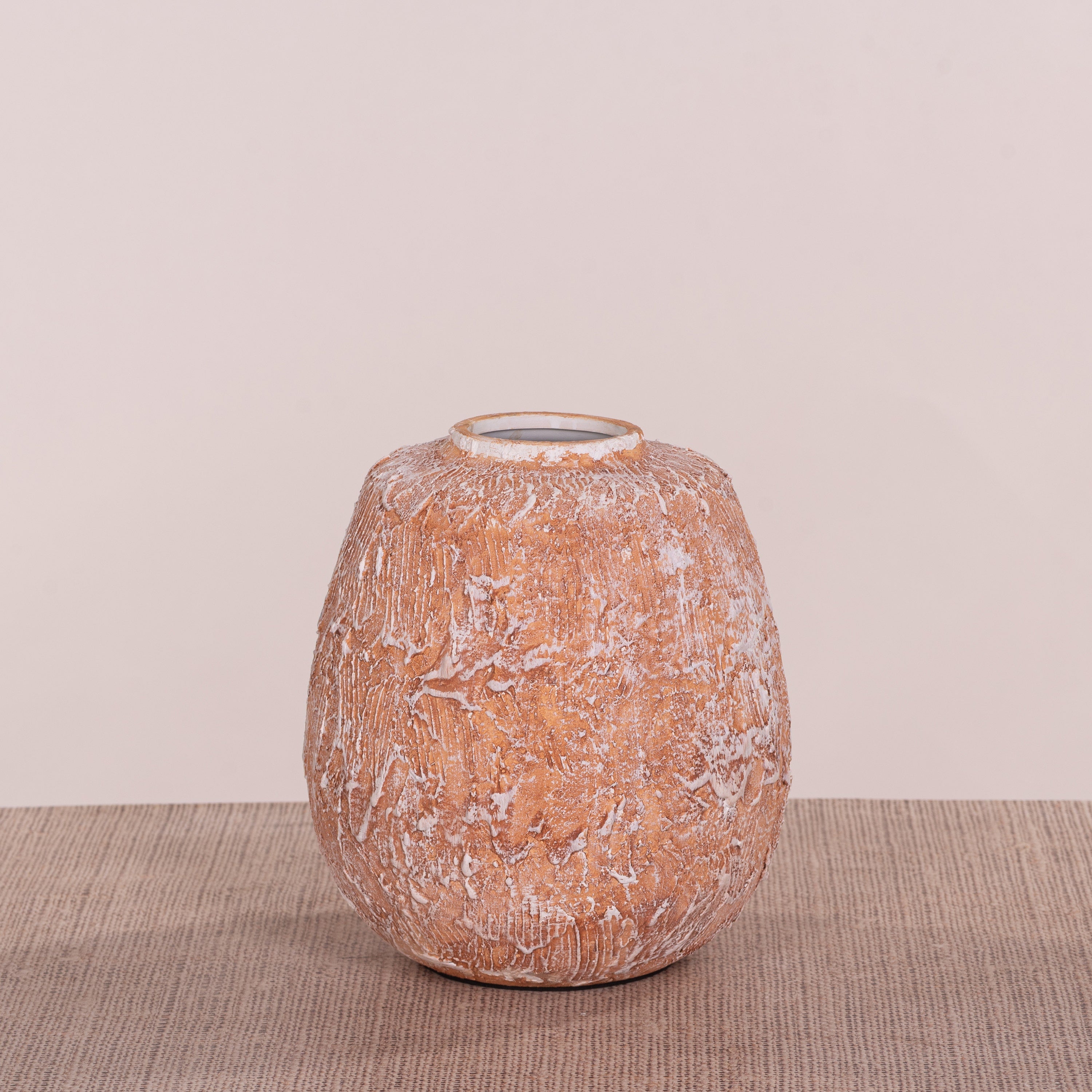 Daffodil Blossom (Orange, White) Ceramic Vase