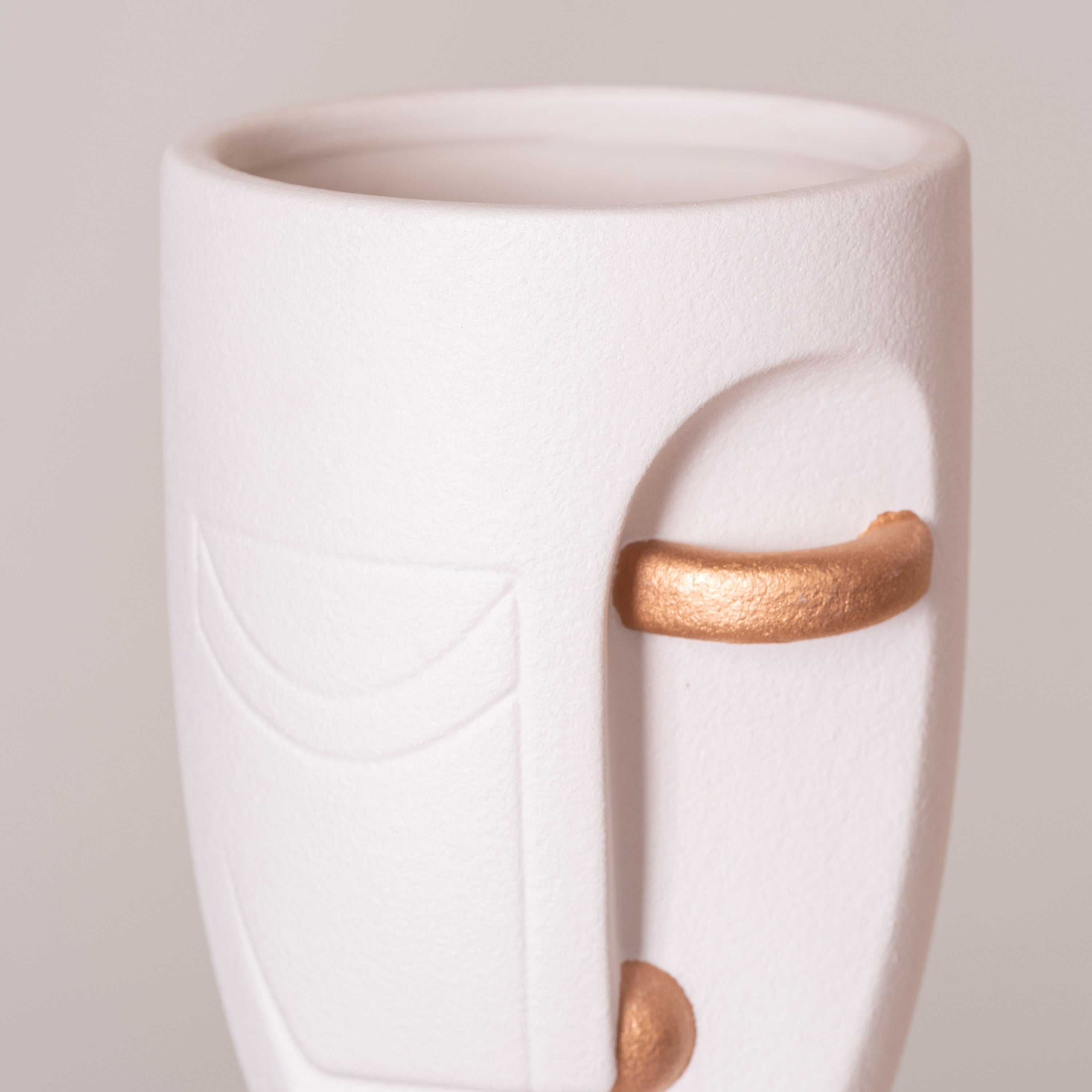 Ravishing Riddle (Small, White) Ceramic Vase