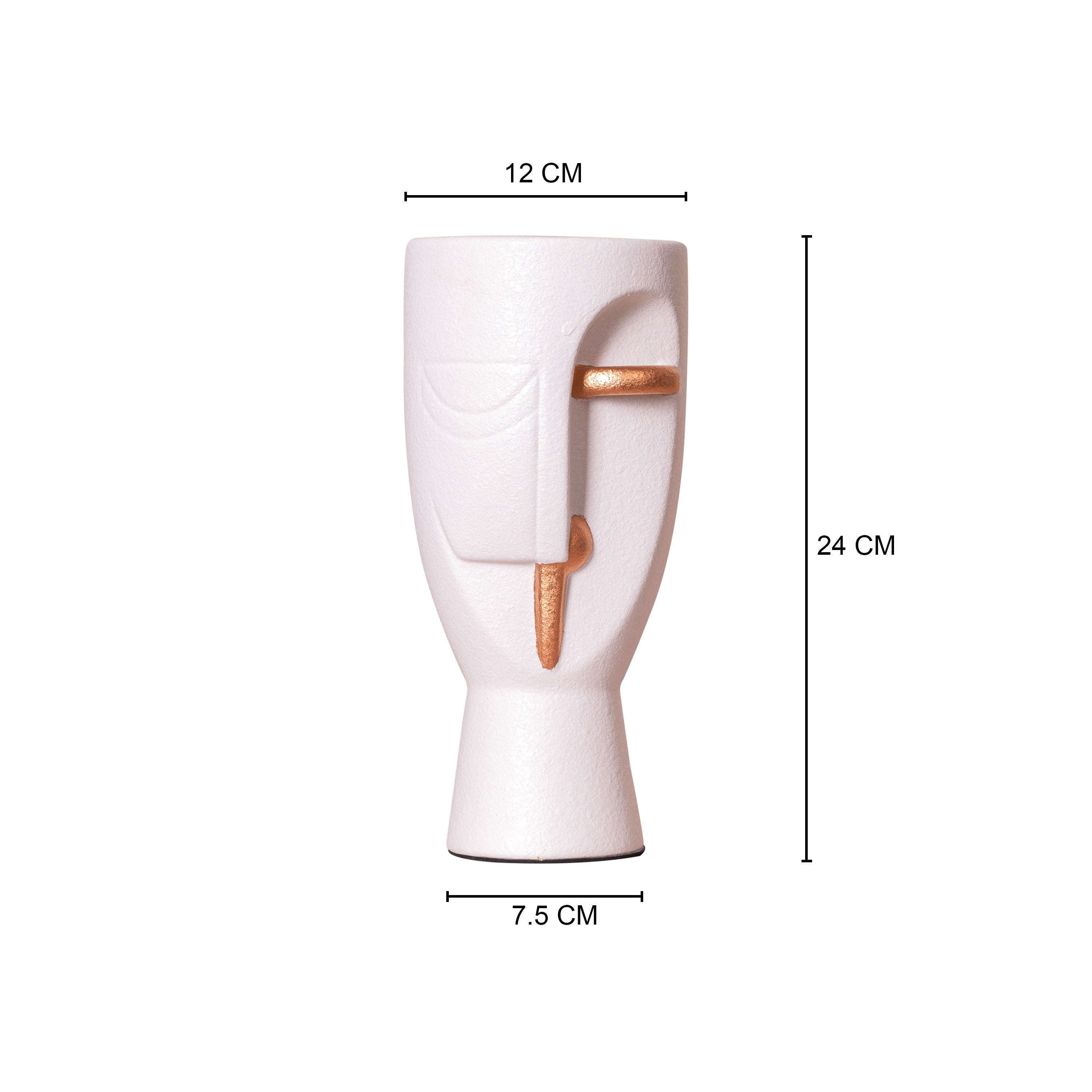 Ravishing Riddle (Small, White) Ceramic Vase