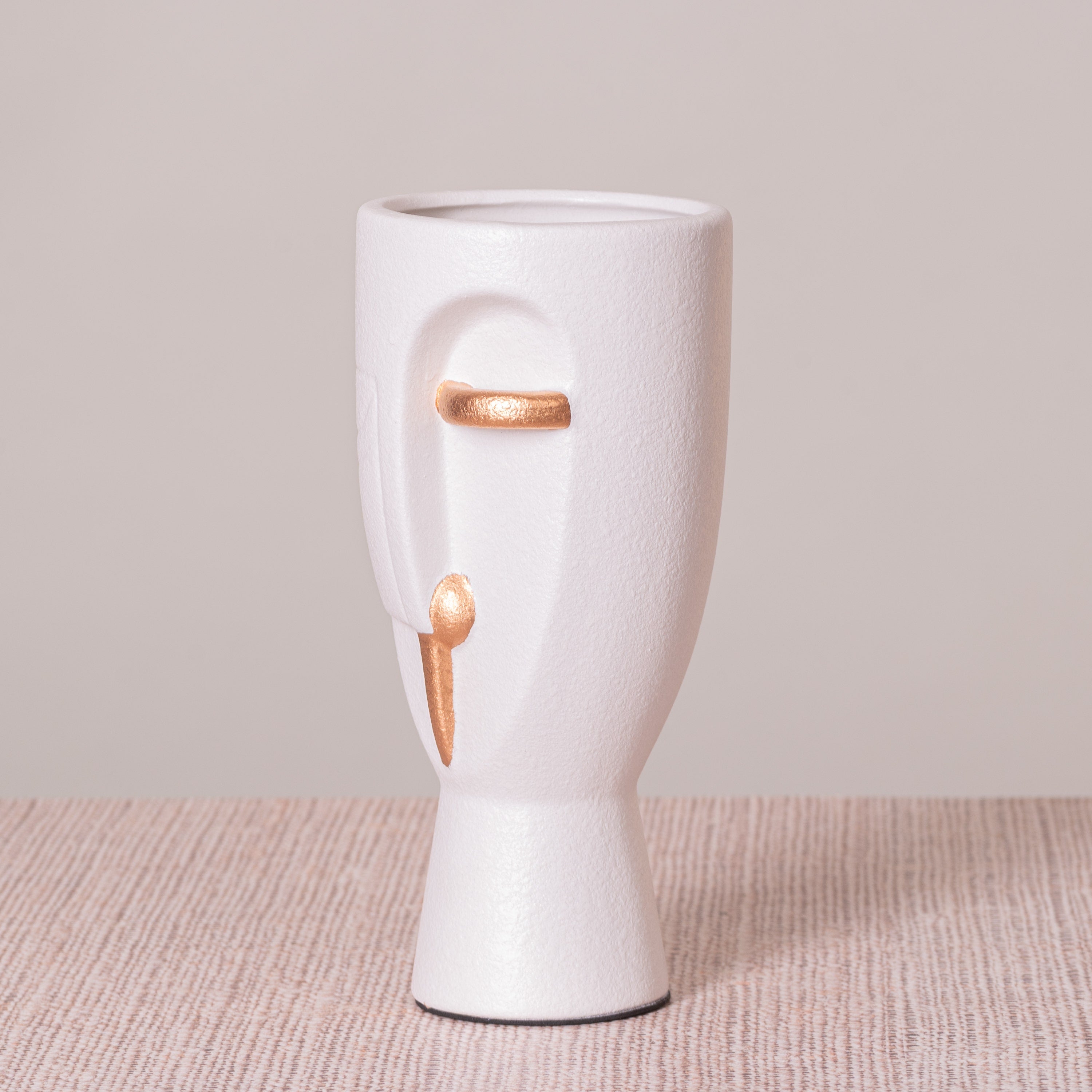 Ravishing Riddle (Small, White) Ceramic Vase