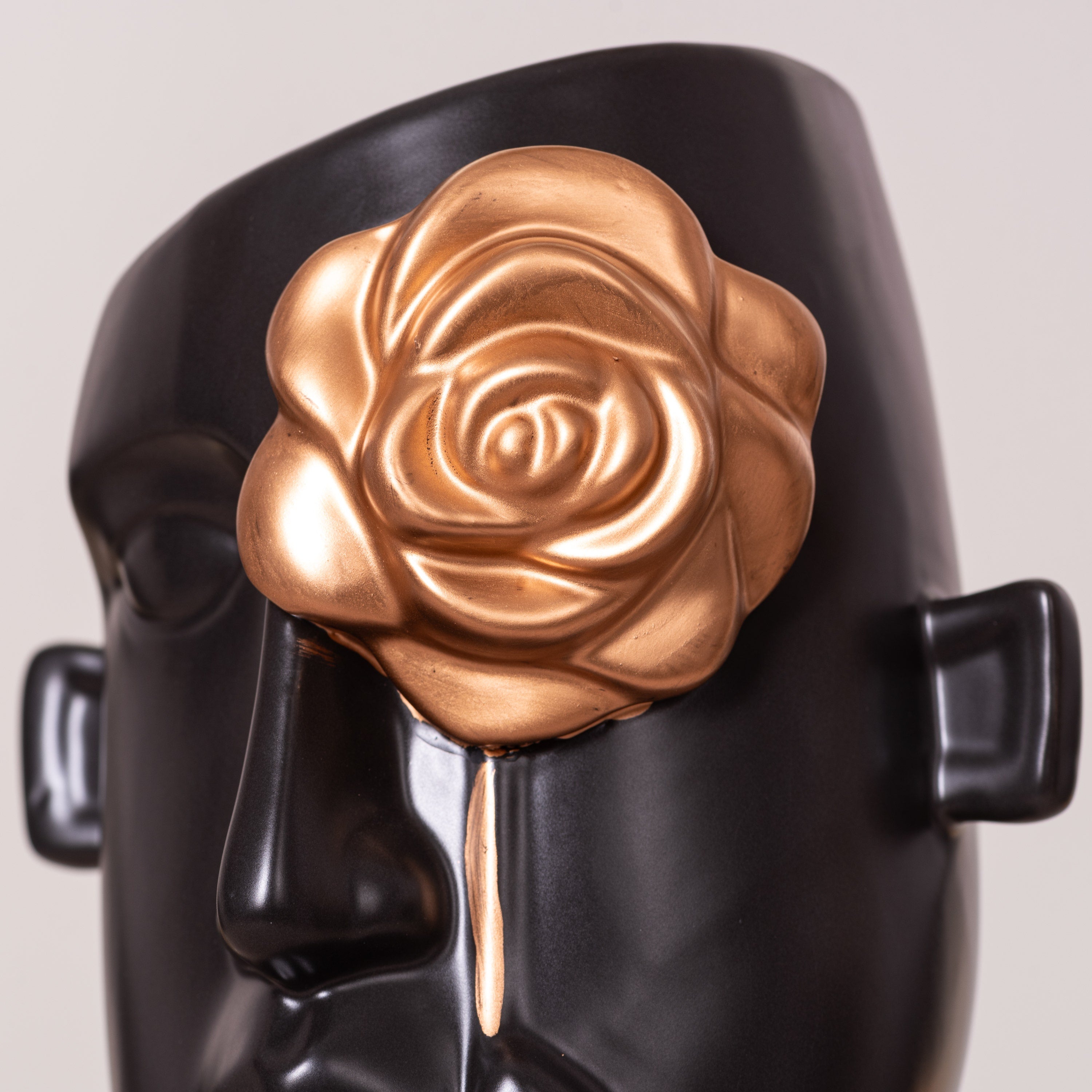 Forever Rose (Black) Ceramic Vase