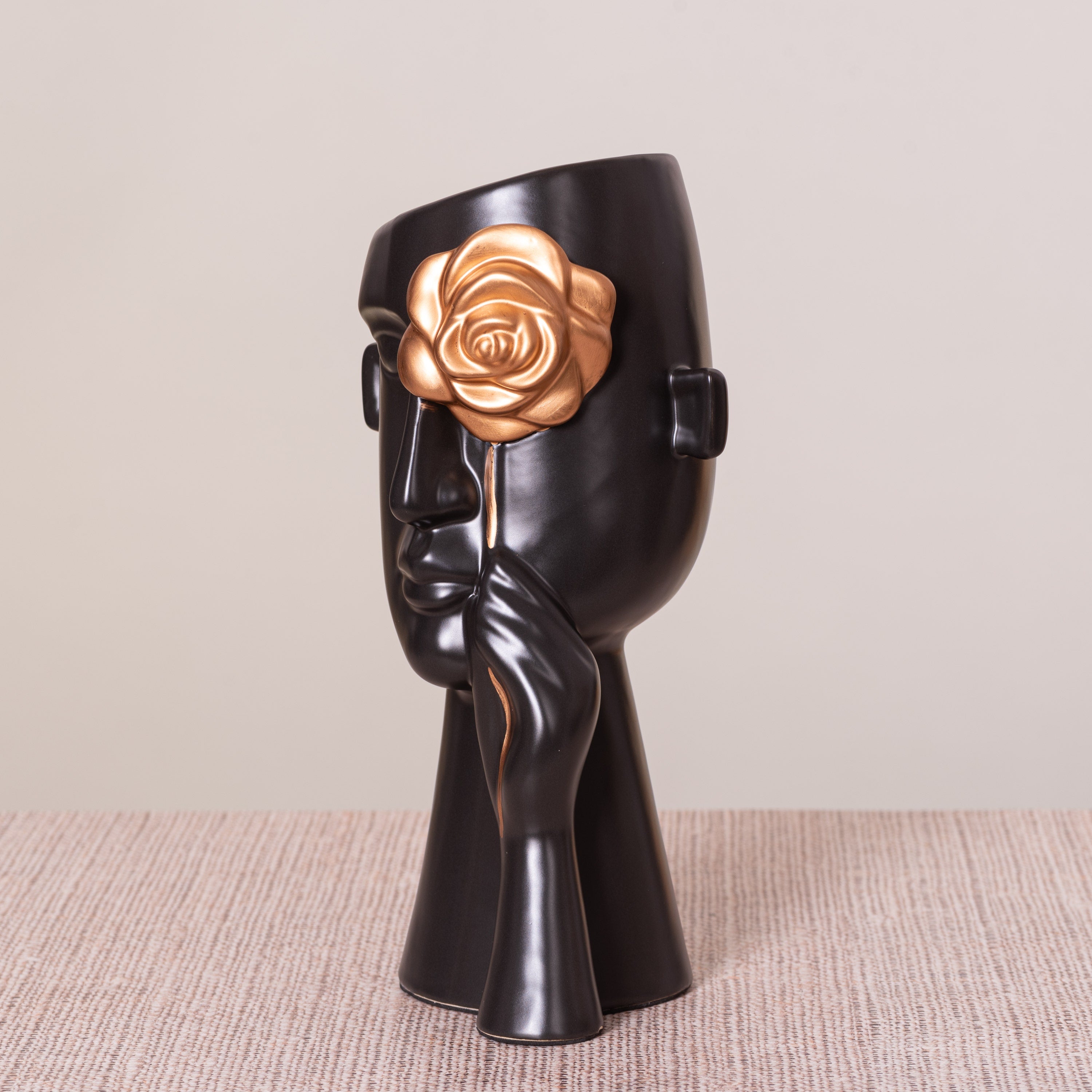 Forever Rose (Black) Ceramic Vase